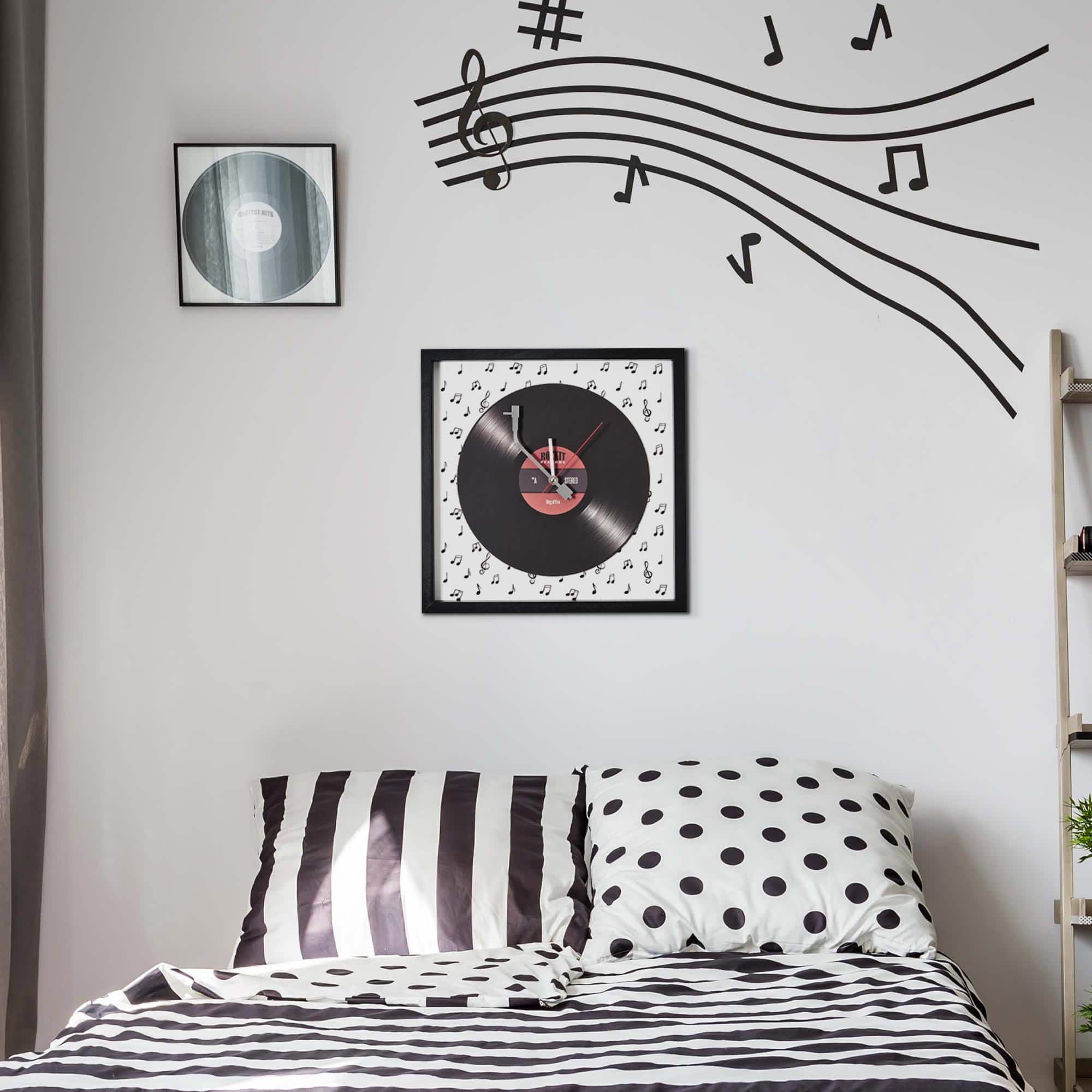 American Art Decor Framed Vinyl 15.75" x 15.75" Wall Clock 