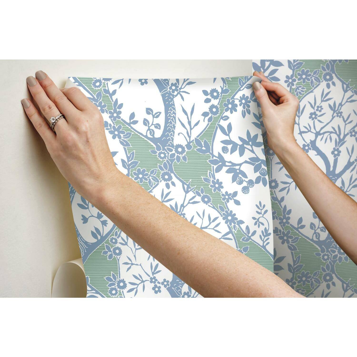 RoomMates Tree & Vine Ogee Peel & Stick Wallpaper
