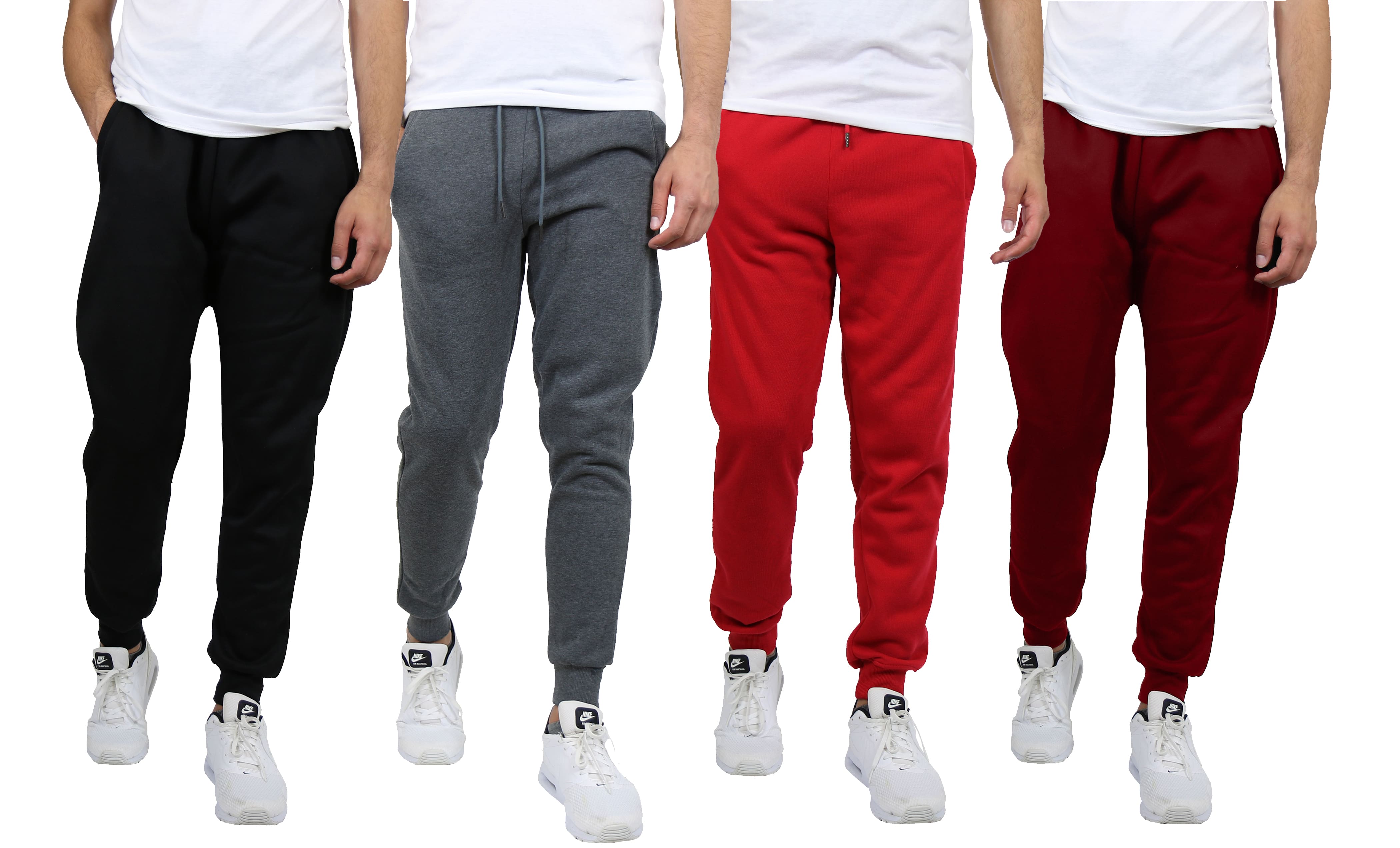 Galaxy by Harvic Men&#x27;s Fleece-Lined Jogger Sweatpants 4 Pack