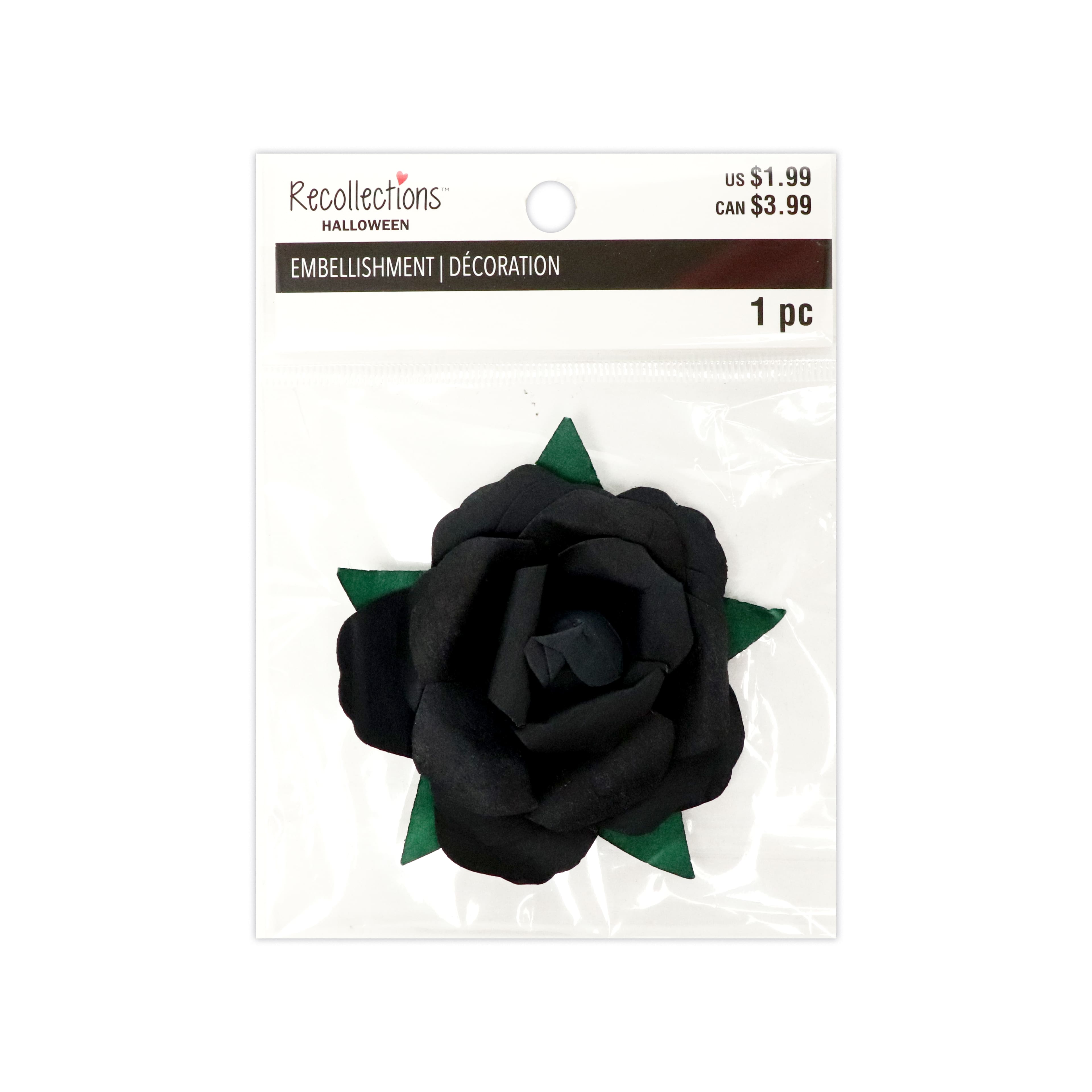 Black Paper Flower Embellishment by Recollections™