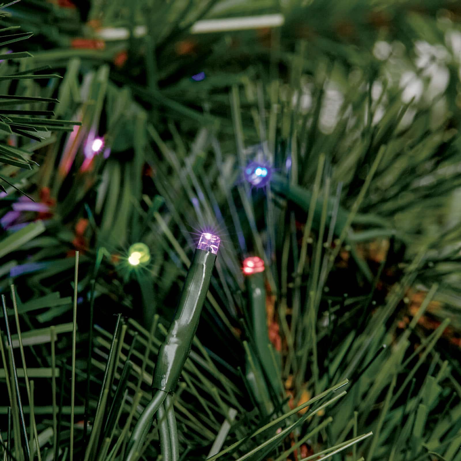7ft. Pre-Lit Hudson Pine Artificial Christmas Tree, LumaDazzle&#x2122; Color Changing Twinkle LED Lights
