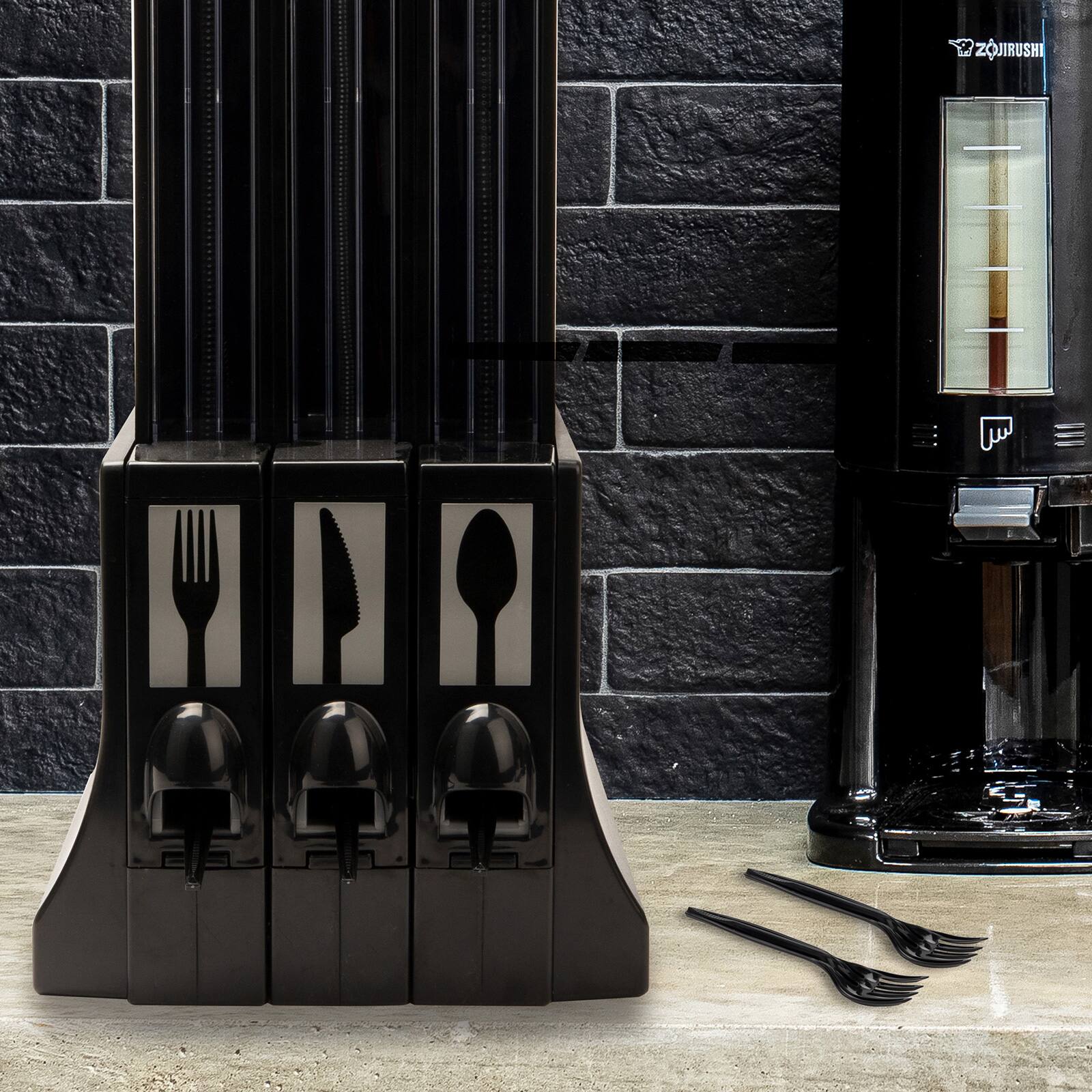 Mind Reader Black Plastic Fork Dispenser Refills, 100ct.