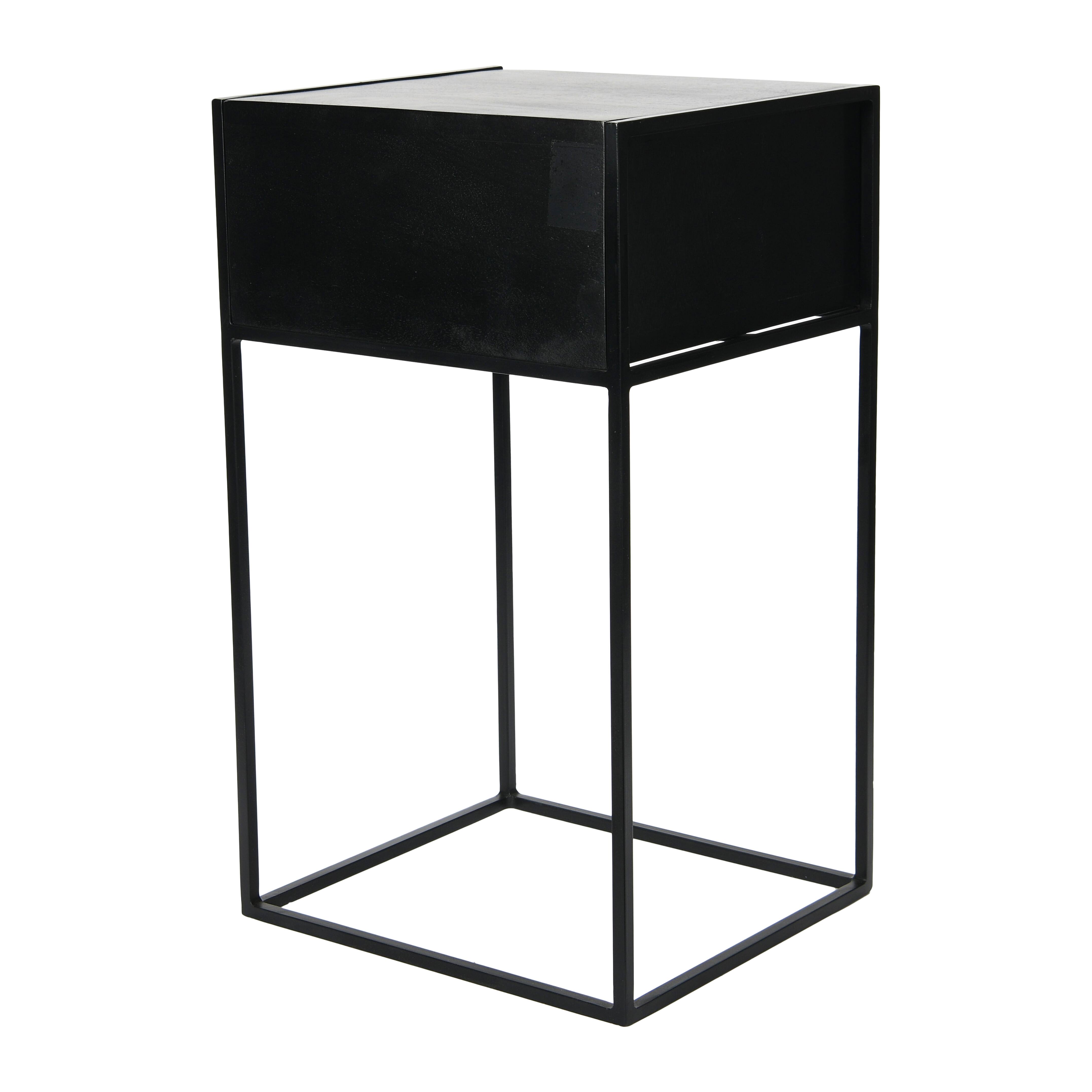 Hello Honey® 22" Black Cane & Mango Wood End Table