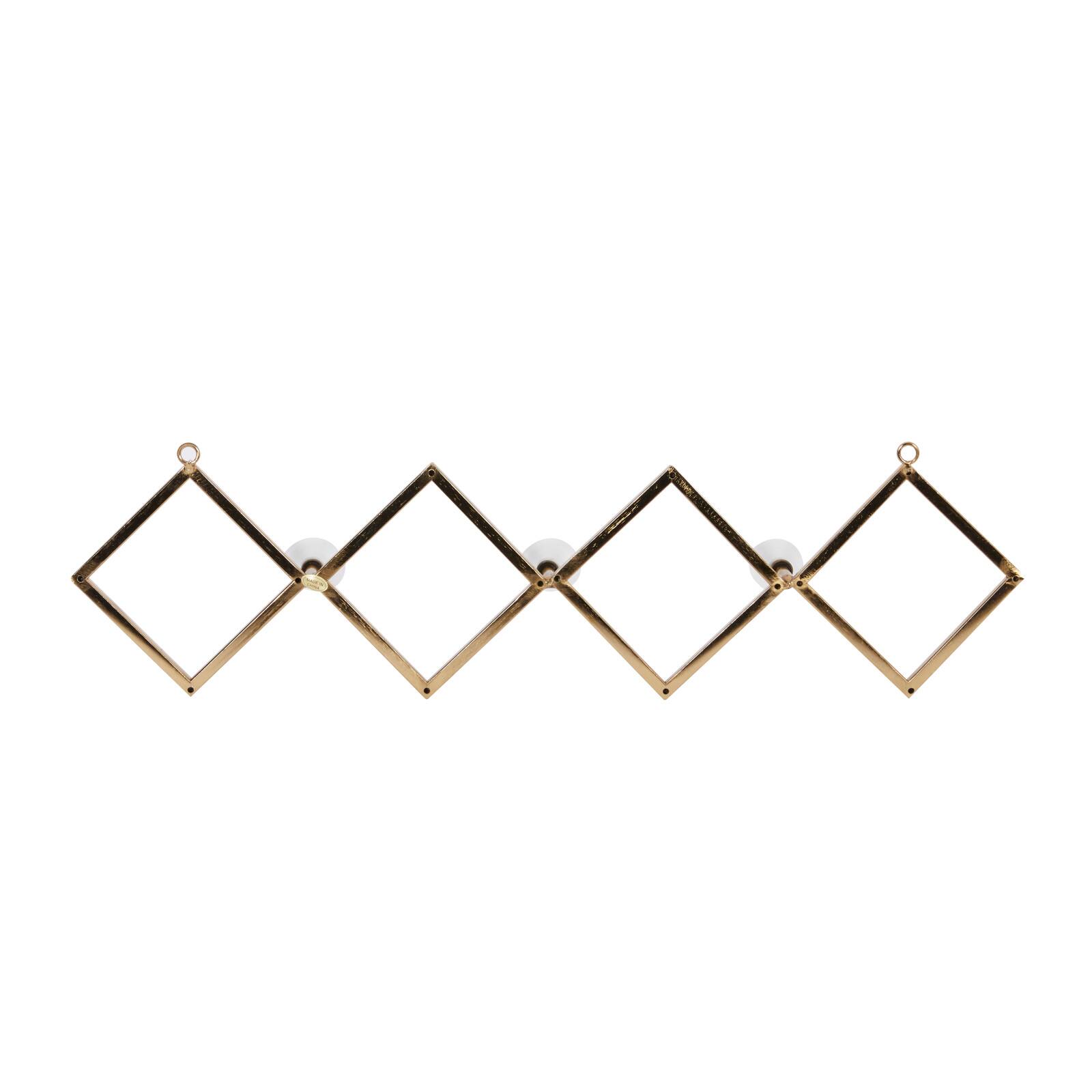 Set of 3 Gold Metal Glam Wall Hook, 17", 22", 33"