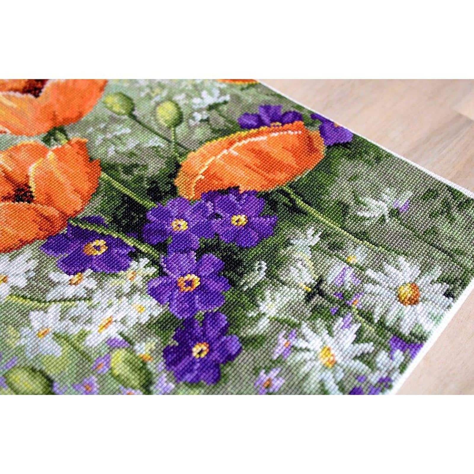 Luca-s Poppies Counted Cross Stitch Kit