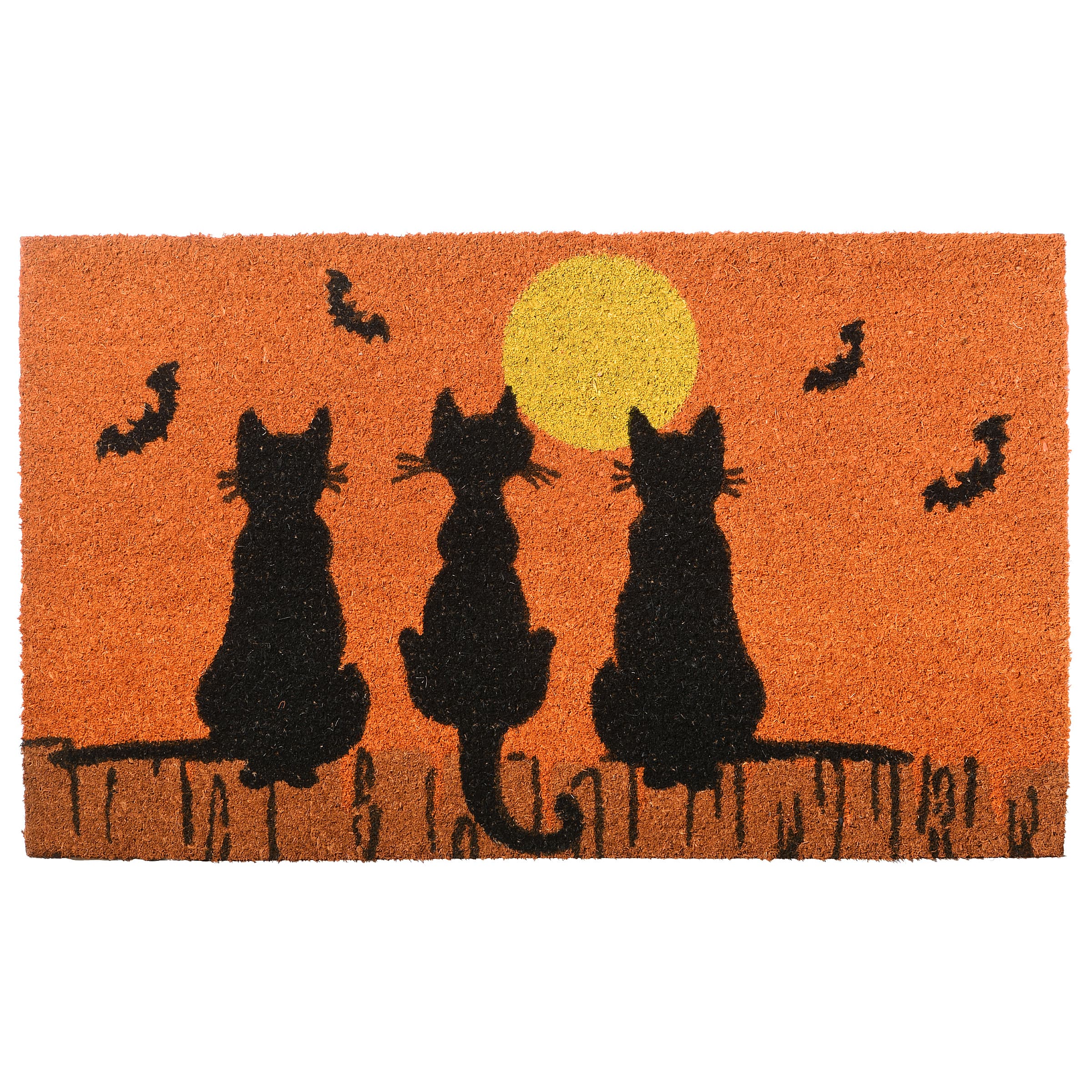 Three Black Cats Halloween Doormat | Michaels