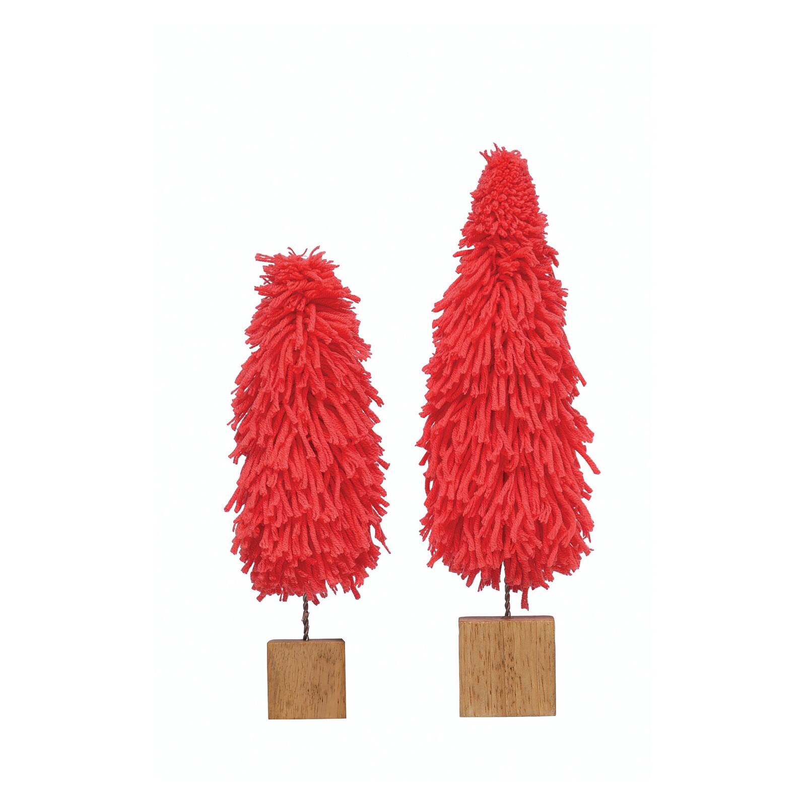 Hello Honey&#xAE; 11.75&#x22; Fabric Yarn Tree with Wood Block Base