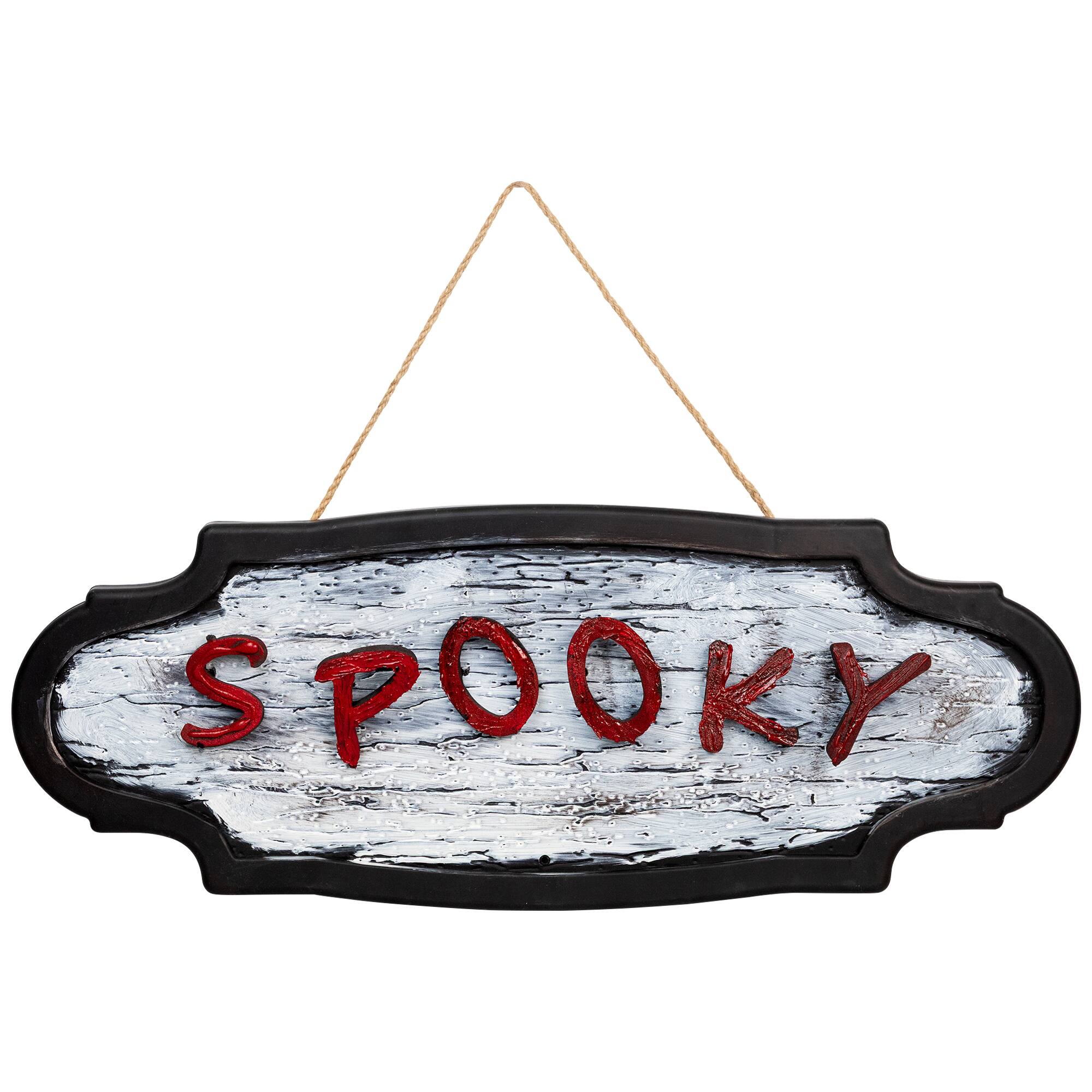 20.5" Red & Gray Animated Spooky Halloween Sign