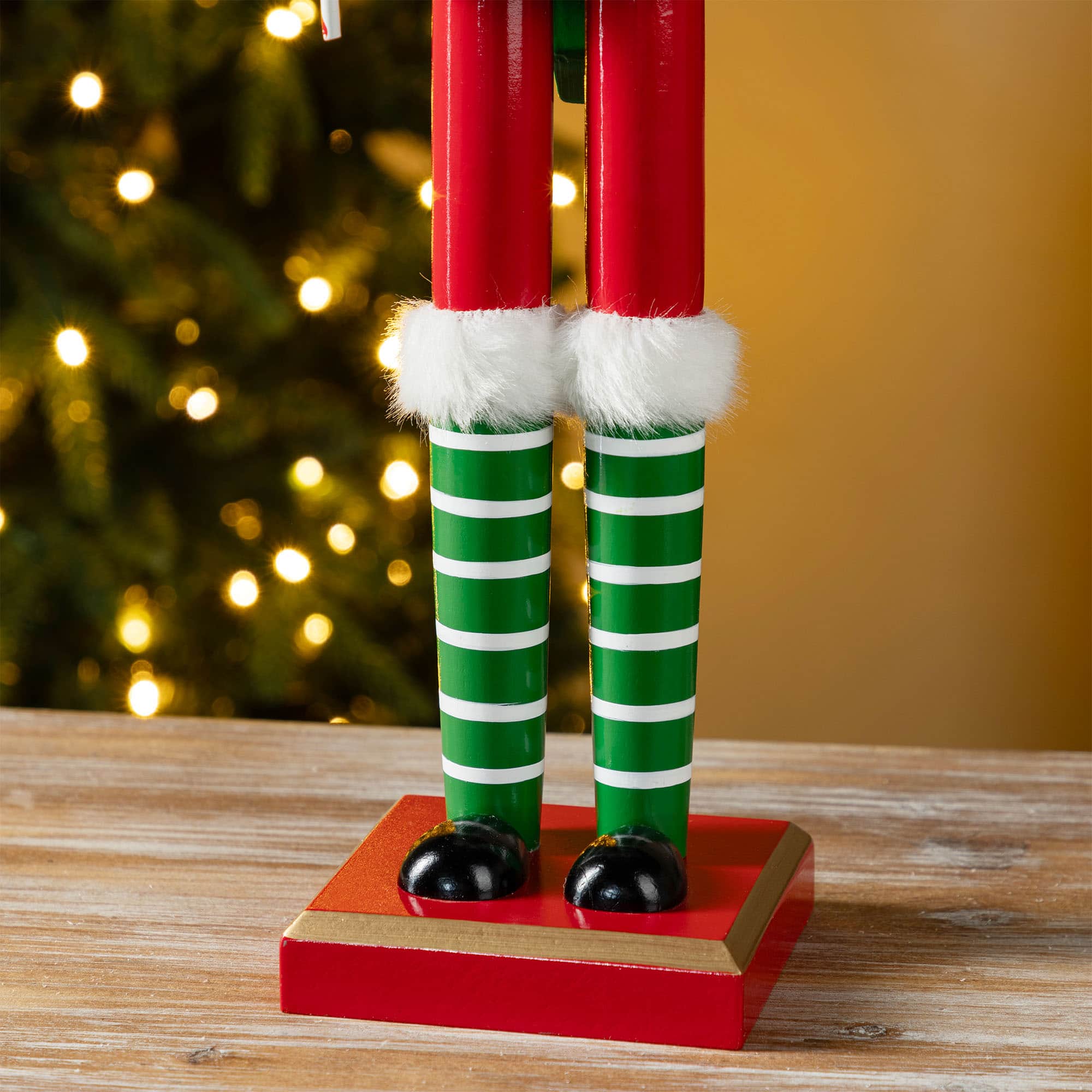 Glitzhome&#xAE; 23.5&#x22;H Wooden Christmas Elf Dog Nutcracker