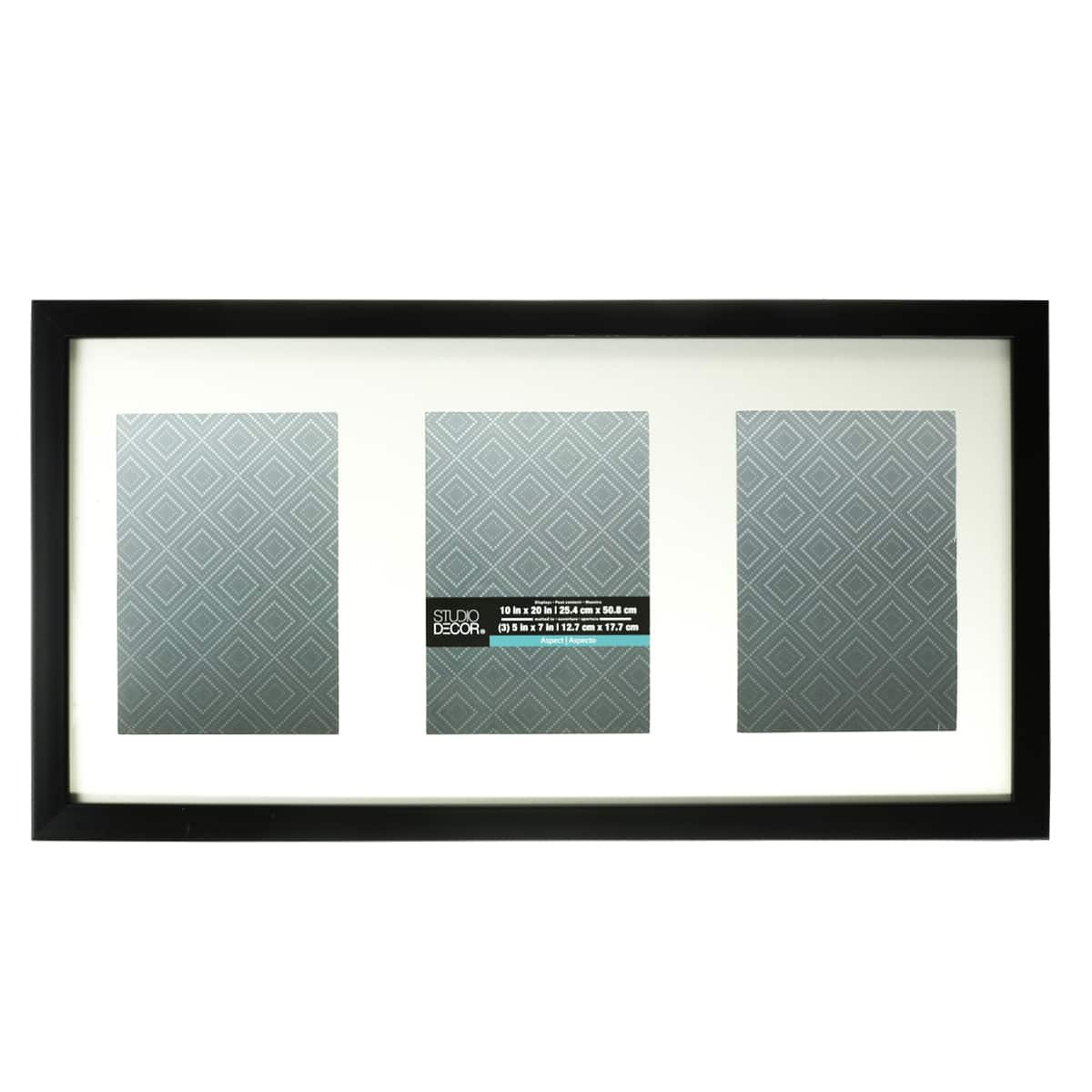 12 Pack: Black 3-Opening 5" x 7" Collage Frame with Mat, Aspect by Studio Décor®