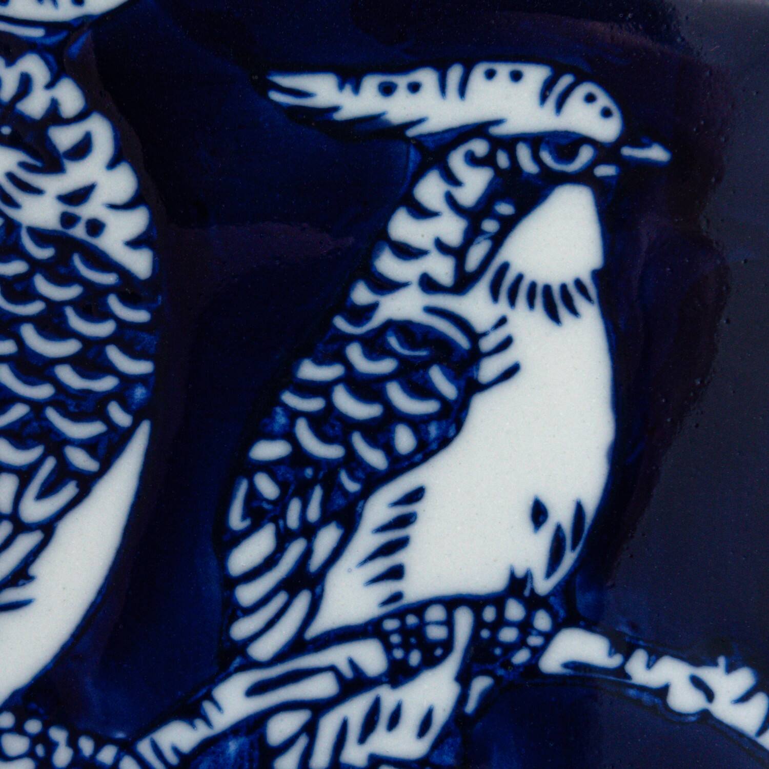 Hello Honey® 8" Blue & White Square Ceramic Ginger Jar with Lid