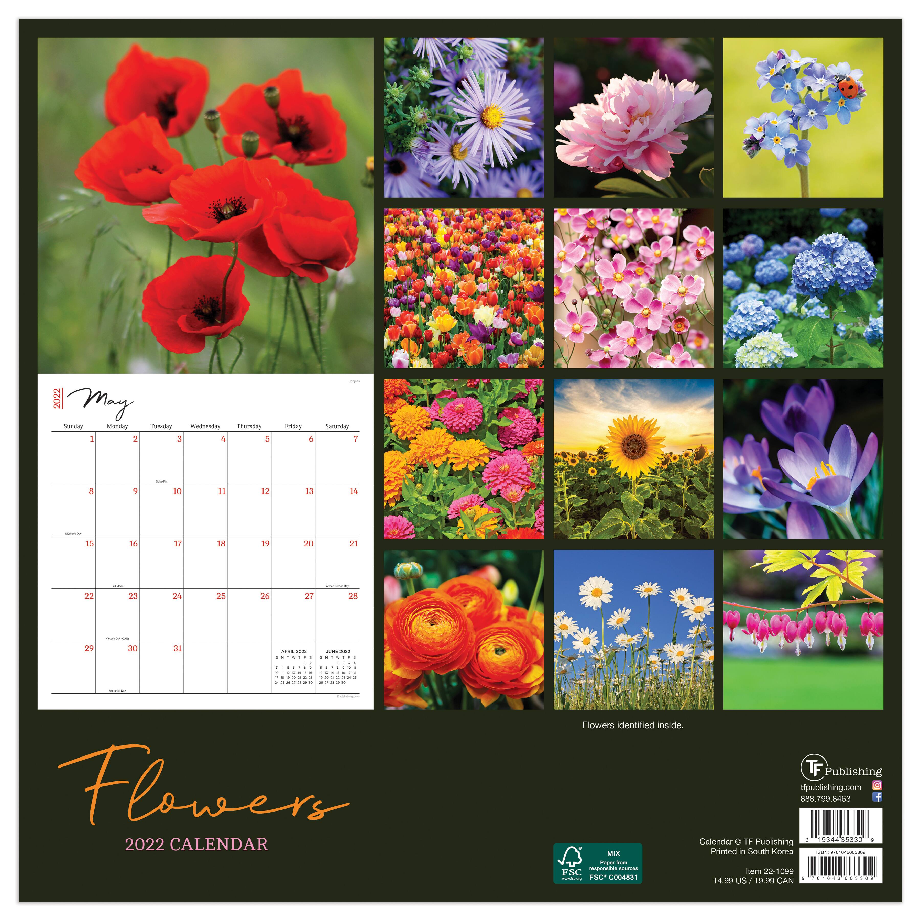 Tf Publishing 2022 Flowers Wall Calendar Michaels 2022 Flowers Calendar Tf Publishing