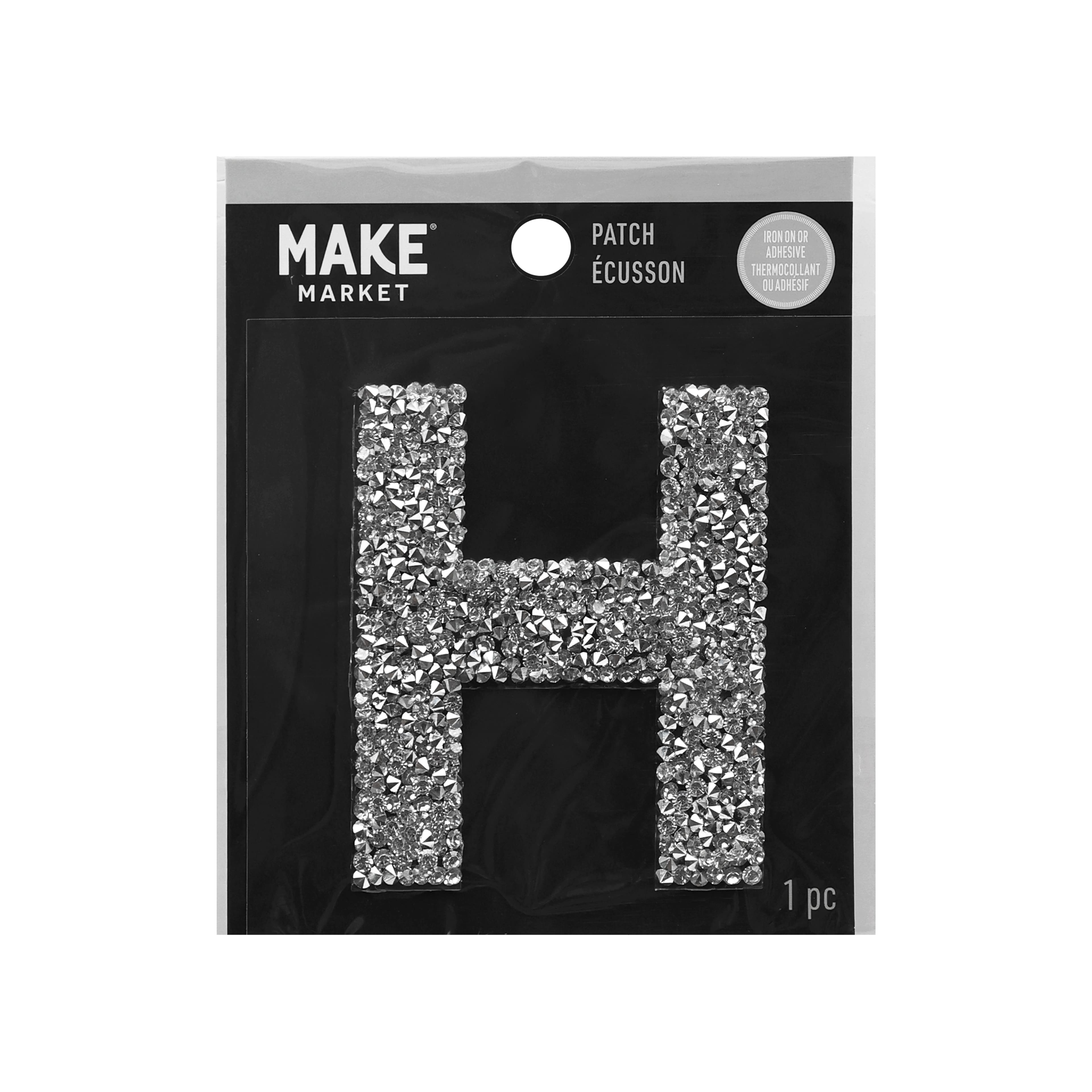 3&#x22; Crystal Letter Iron On Patch by Make Market&#xAE;