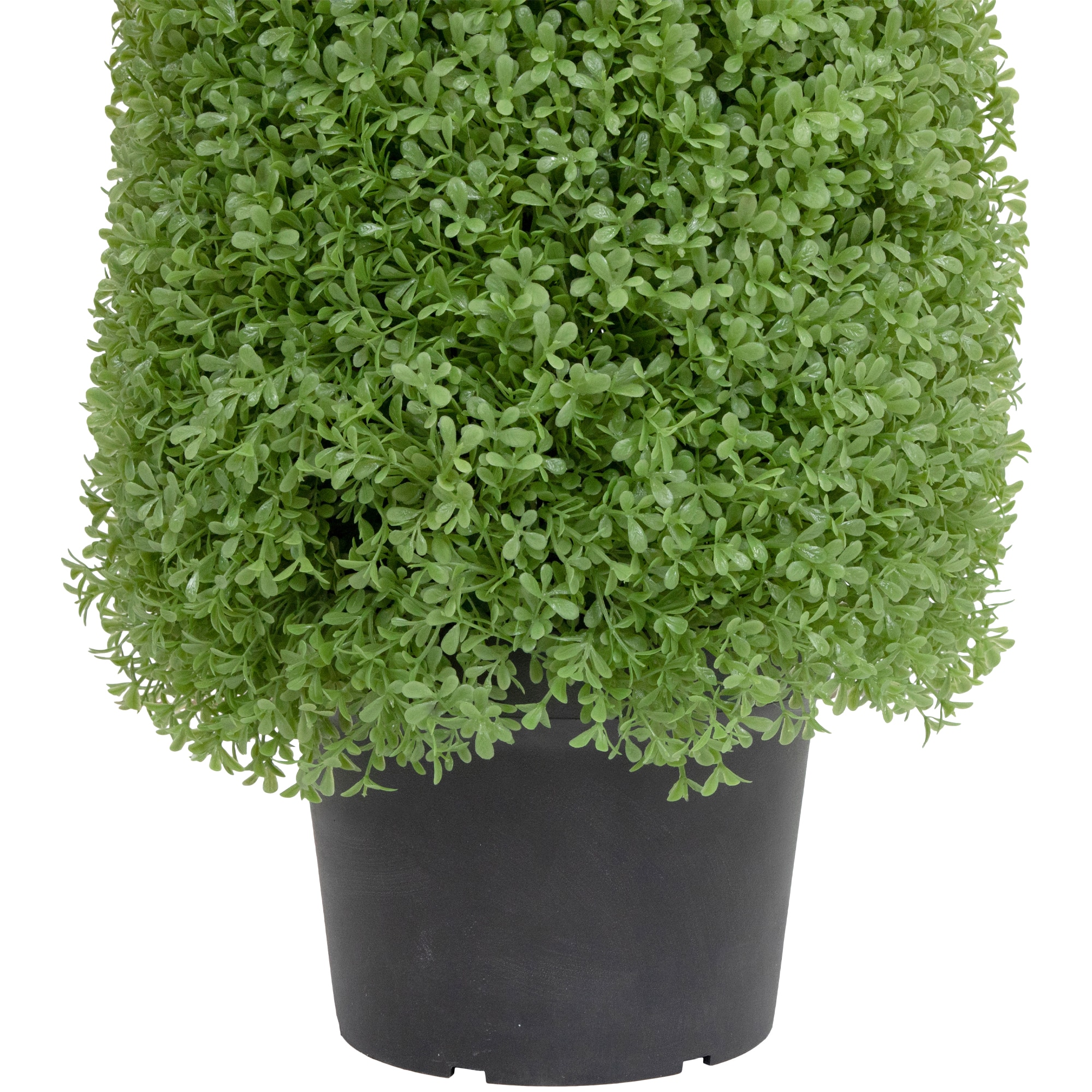 4ft. Unlit Artificial Boxwood Cone Topiary Tree with Round Pot