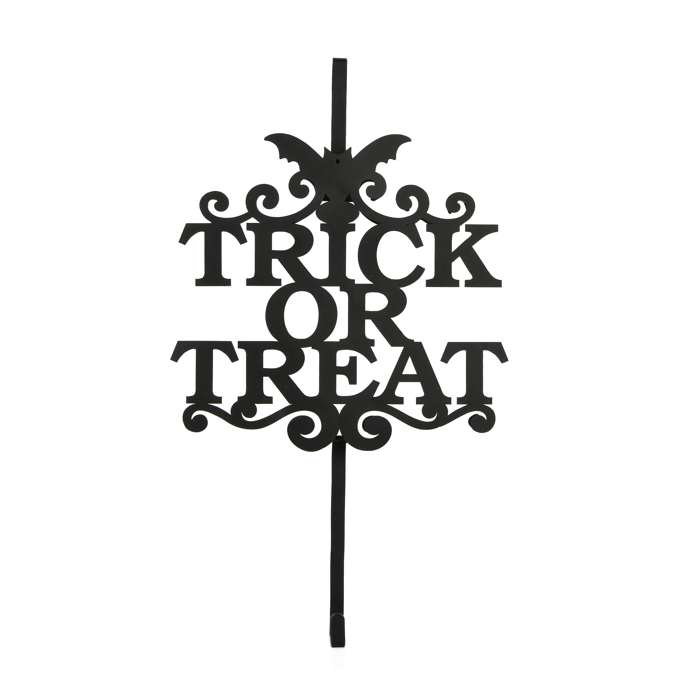 19" Halloween Trick or Treat Wreath Hanger