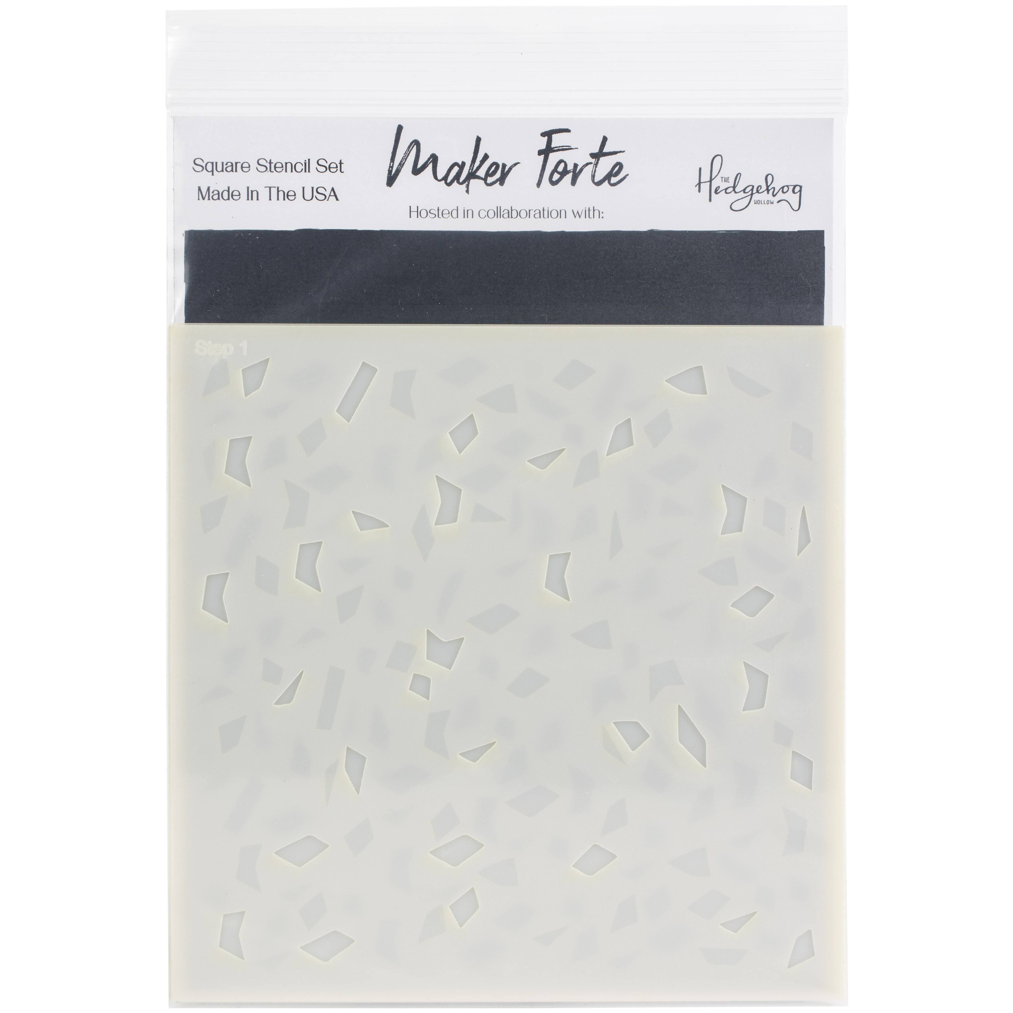 Maker Forte Confetti Layered Stencils, 6" x 6" | Michaels®