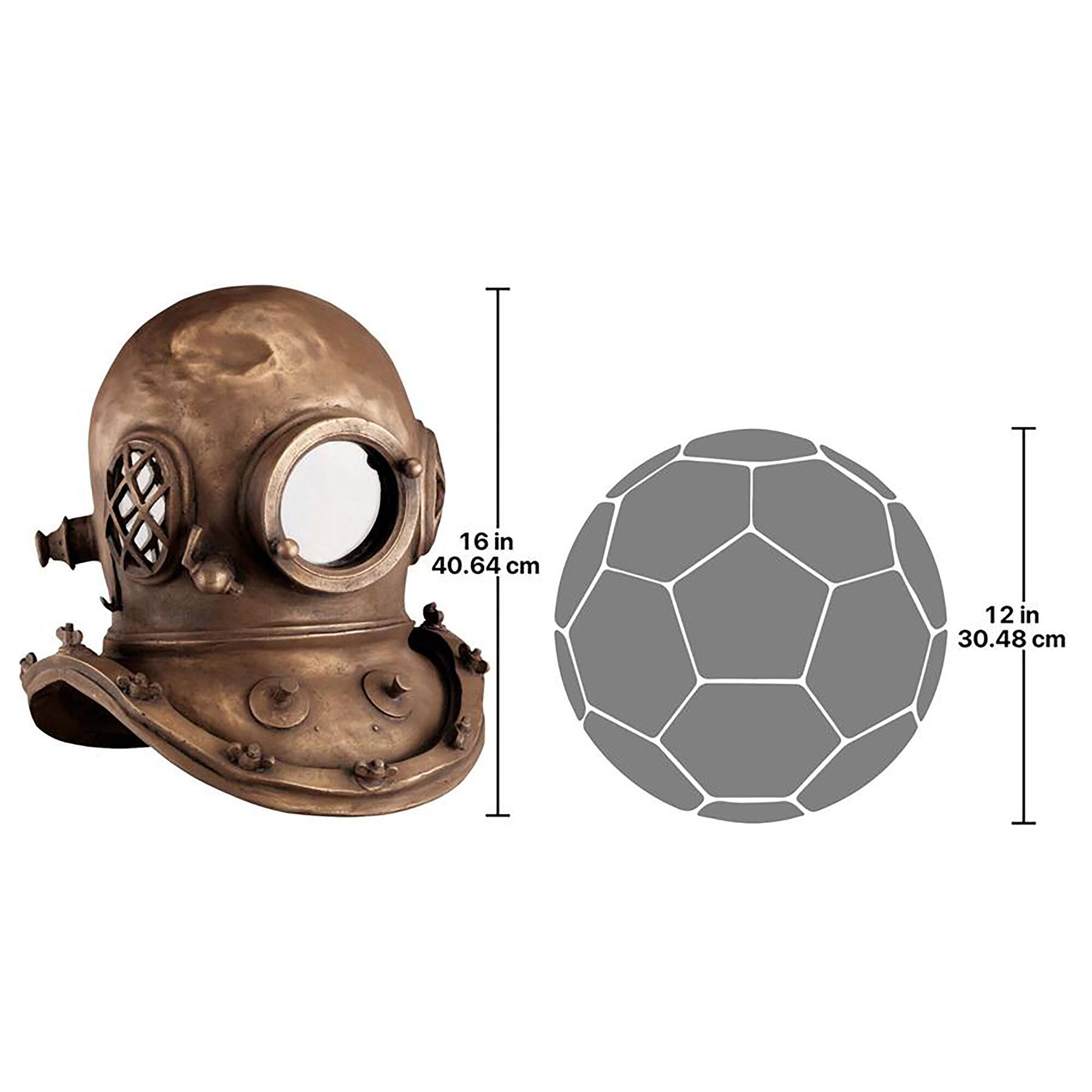 Design Toscano 16&#x22; Replica Deep Sea Diver&#x27;s Helmet