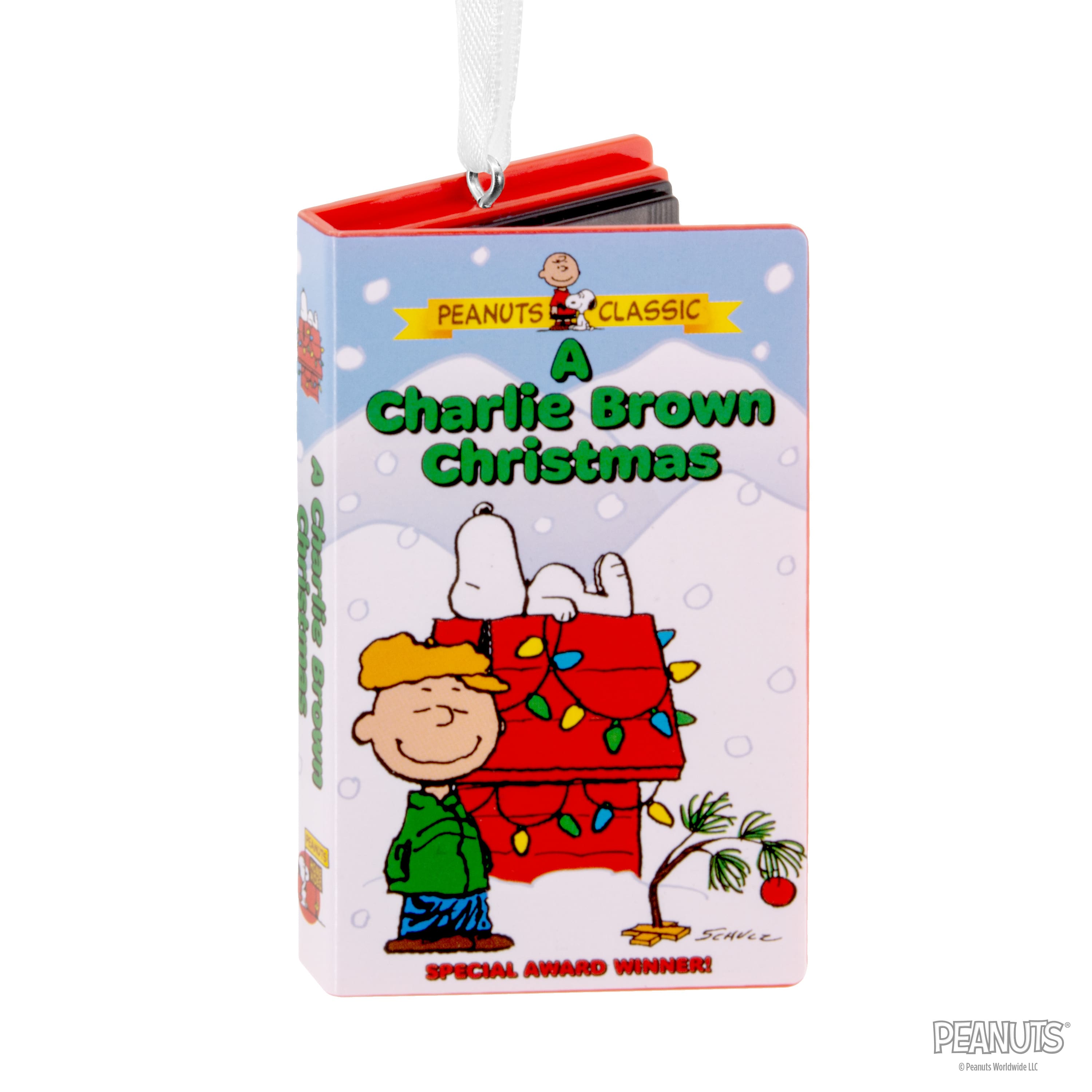 Hallmark Peanuts&#xAE; 3&#x22; A Charlie Brown Christmas Retro Video Cassette Case Ornament