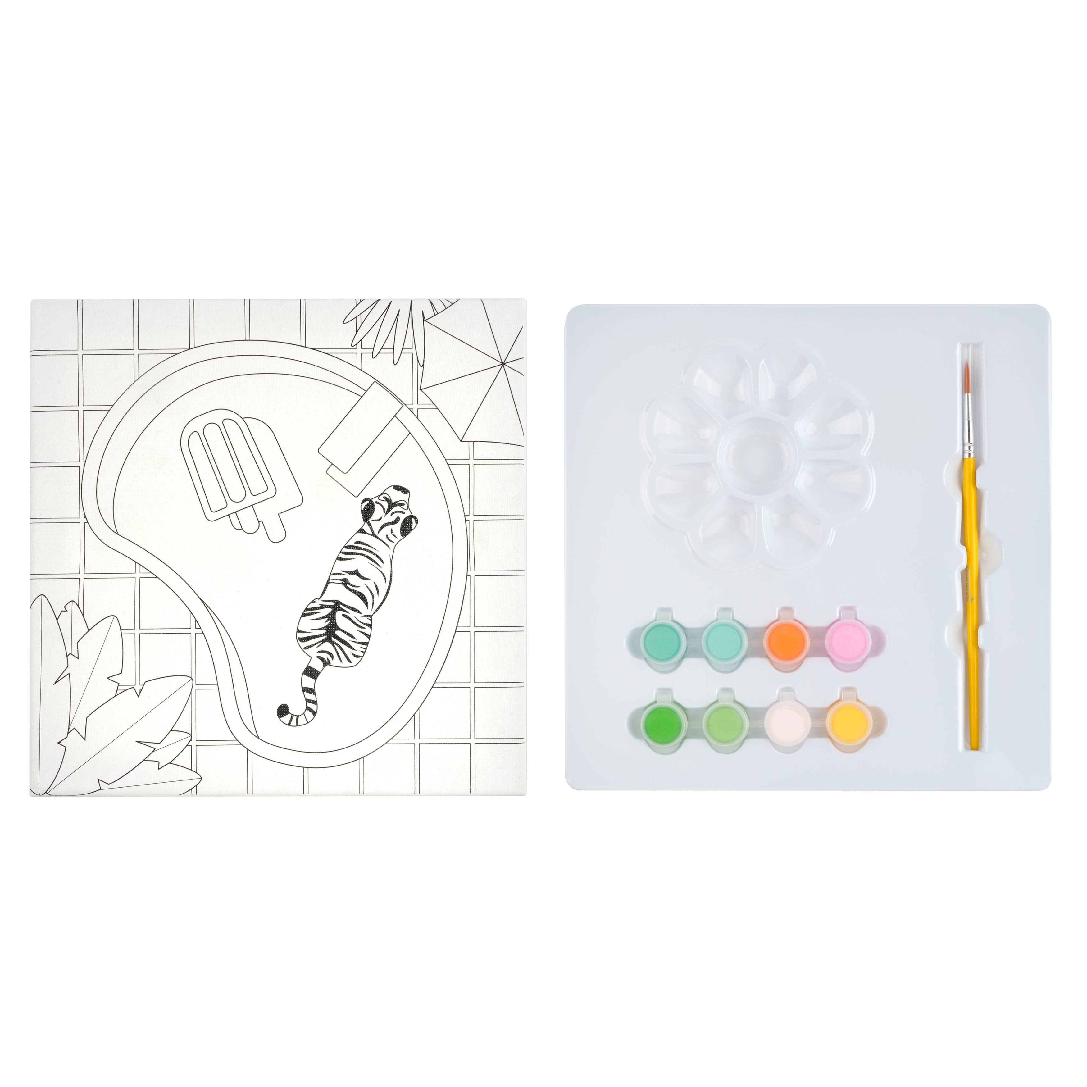 Tiger in Swimming Pool Canvas Painting Kit by Creatology™
