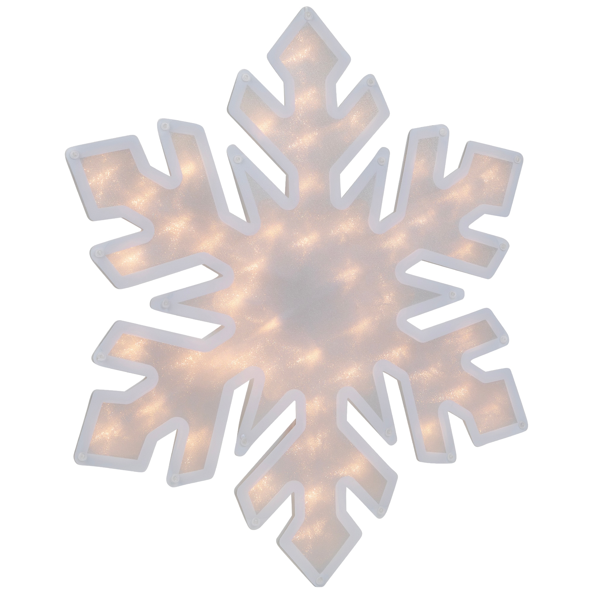 20&#x22; Lighted Snowflake Christmas Window Silhouette D&#xE9;cor