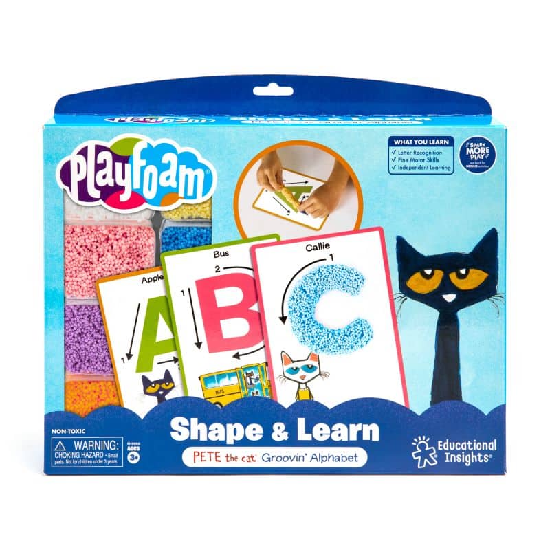 Educational Insights&#xAE; Playfoam Shape &#x26; Learn Pete The Cat Groovin&#x27; Alphabet