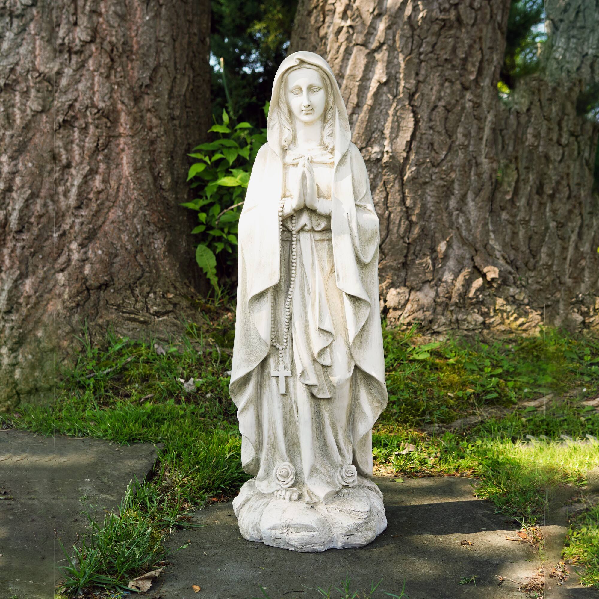 28" Religious Praying Virgin Mary Outdoor Garden Statue