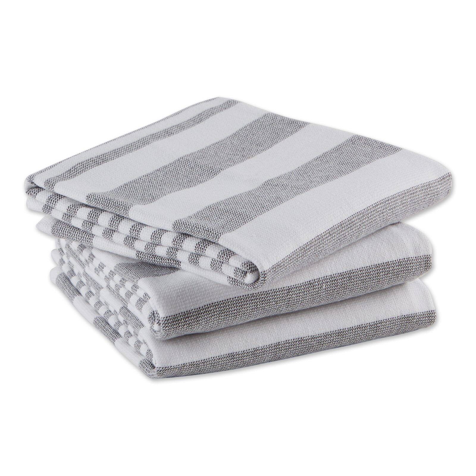 DII® Mineral Nautical Stripe Terry Dishtowels, 3ct.