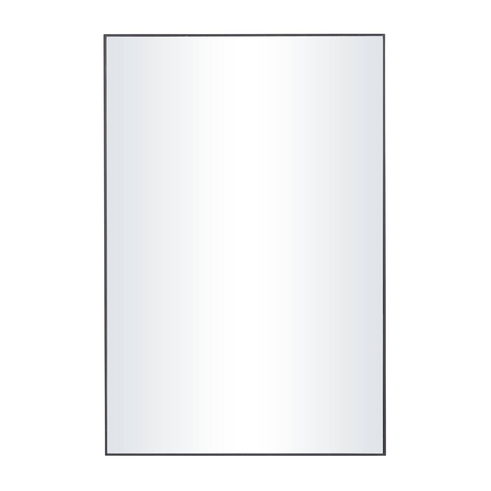 Black Contemporary Wall Mirror, 24" x 1" x 36"