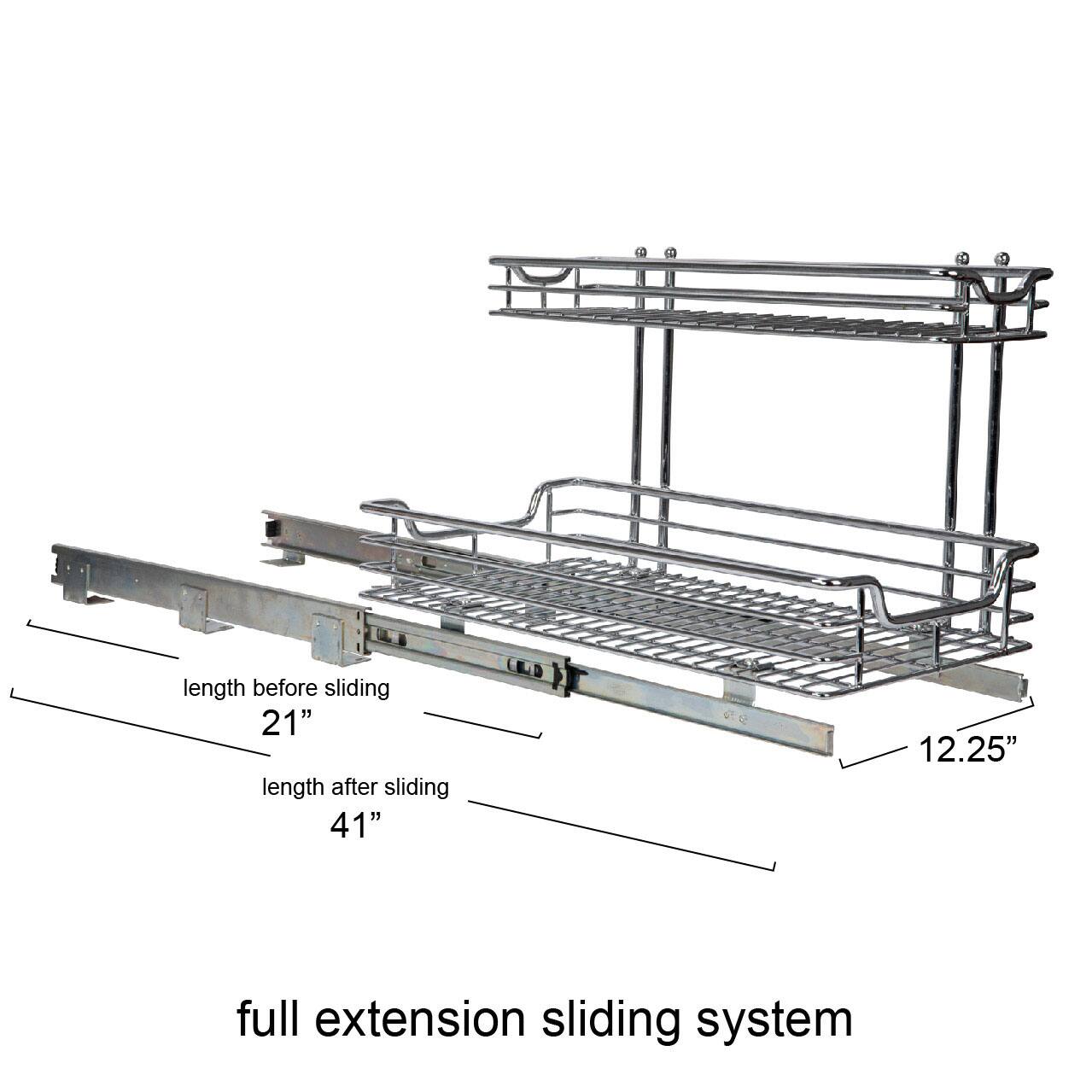 Household Essentials Glidez Chrome 2-Tier Cabinet Organizer