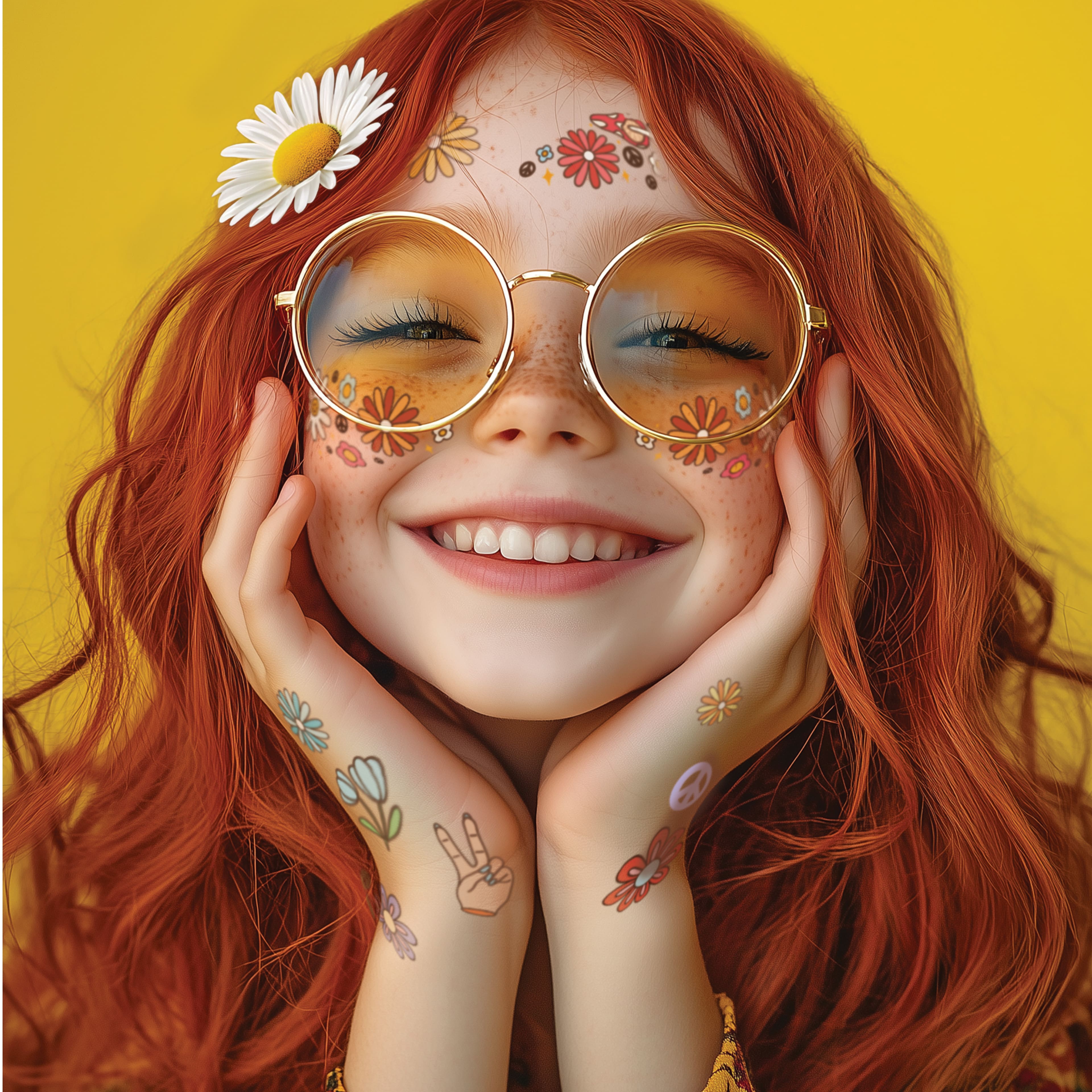 Savvi Hippie Costume Tattoos