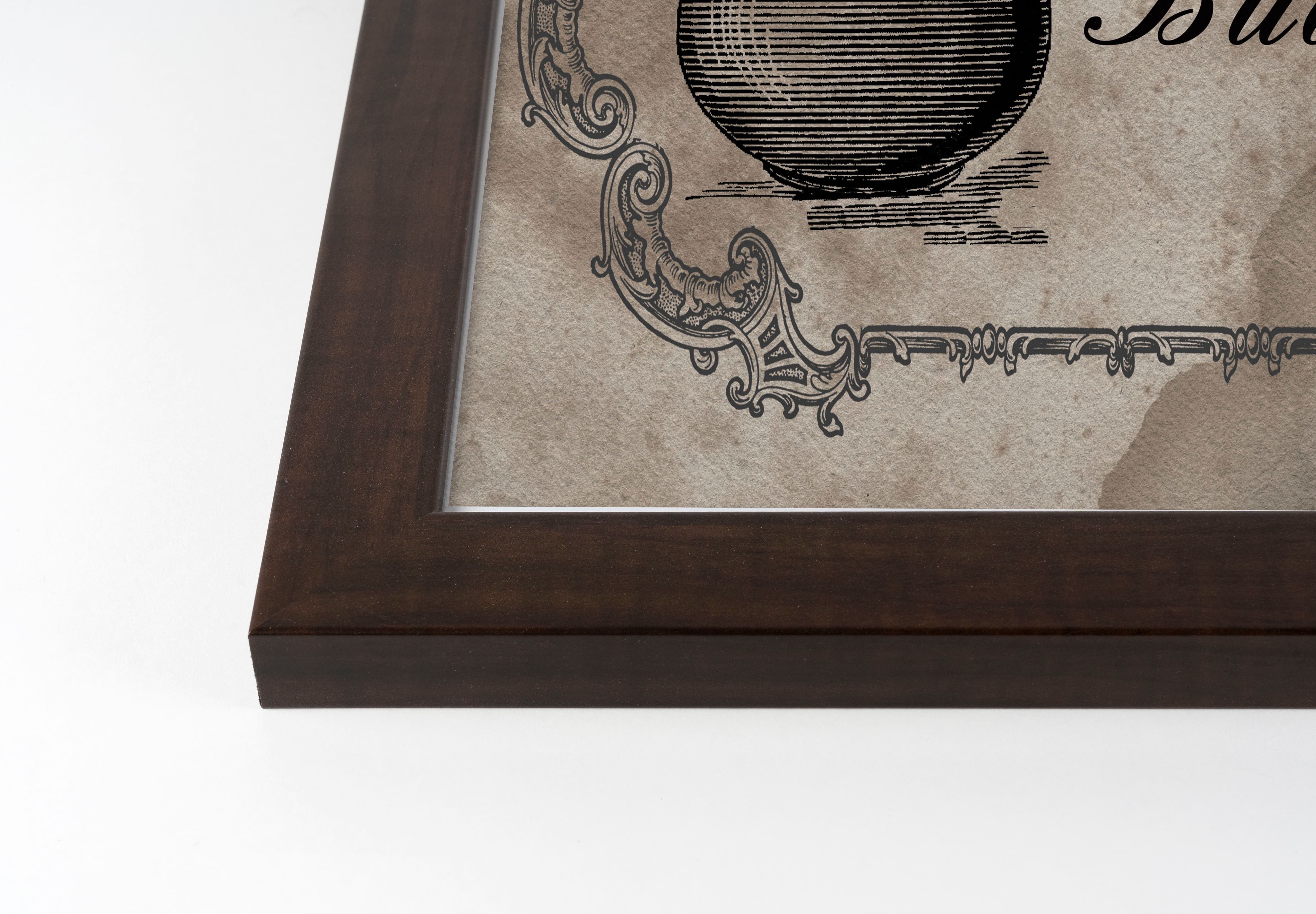 Double Double Trouble 2 20&#x22; x 30&#x22; Walnut Framed Print Under Plexiglass