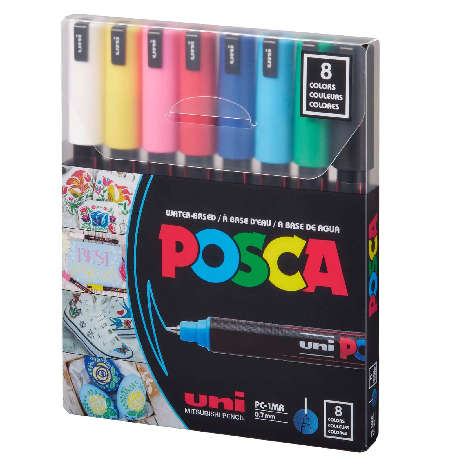 6 Packs: 8 ct. (48 total) Uni Posca PC-1MR Ultra-Fine Paint Markers