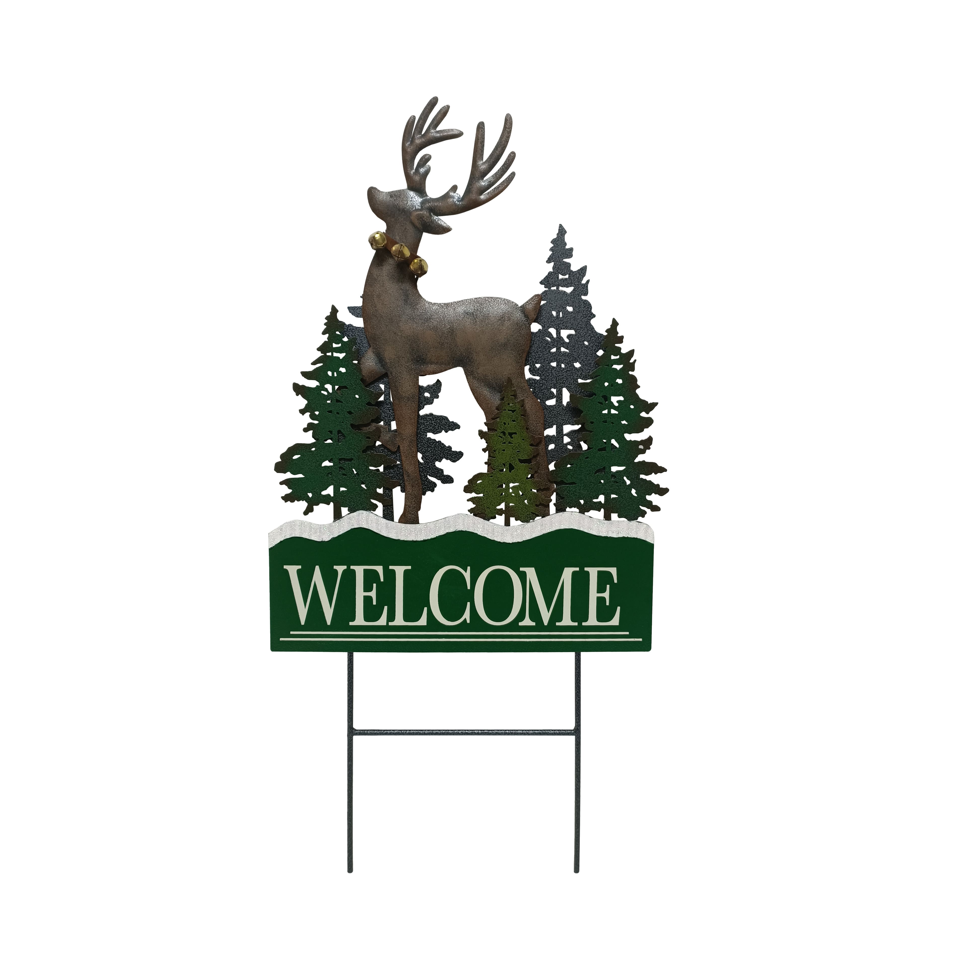 2ft. Welcome Deer Metal Yard Stake by Ashland&#xAE;