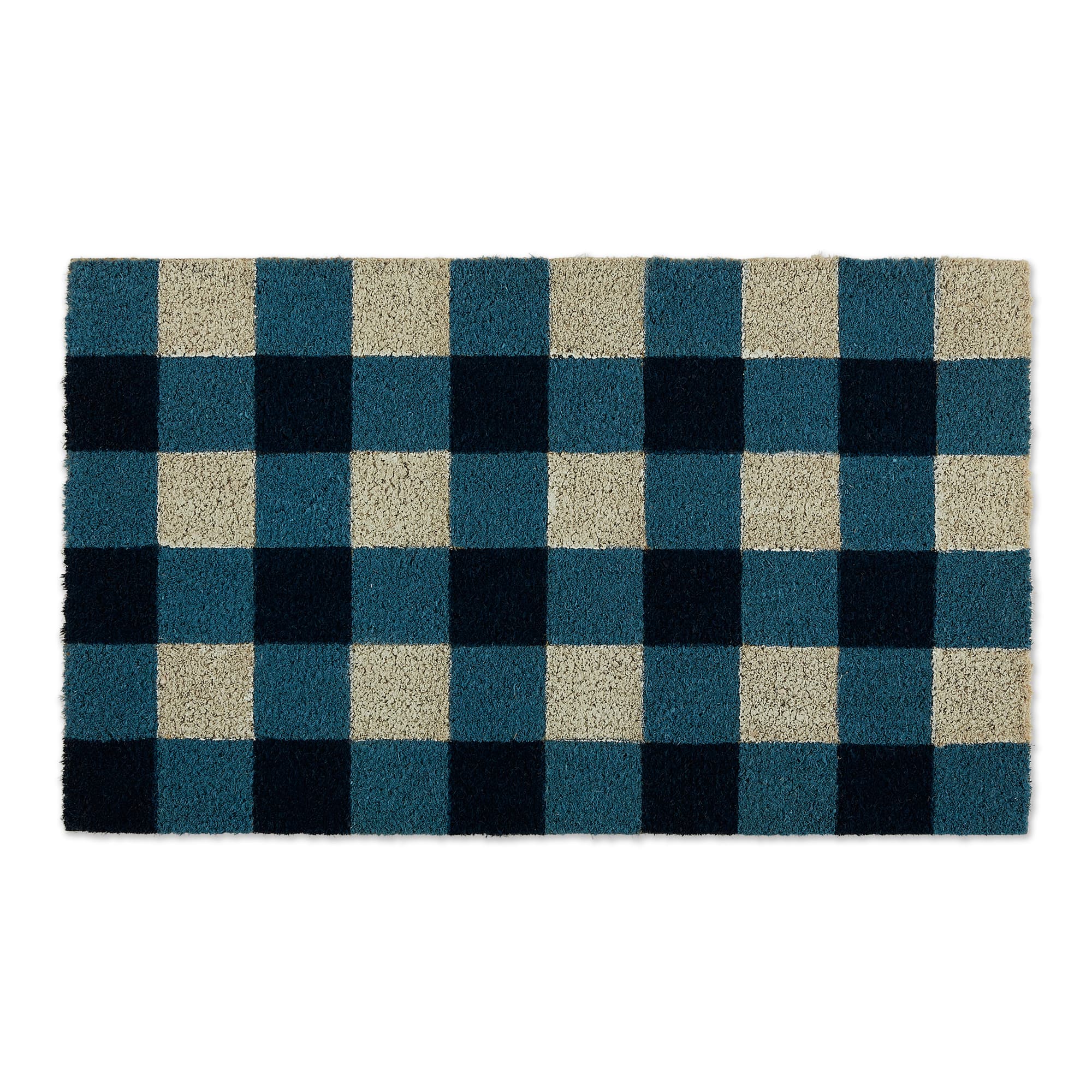 DII&#xAE; Navy &#x26; White Buffalo Check Doormat