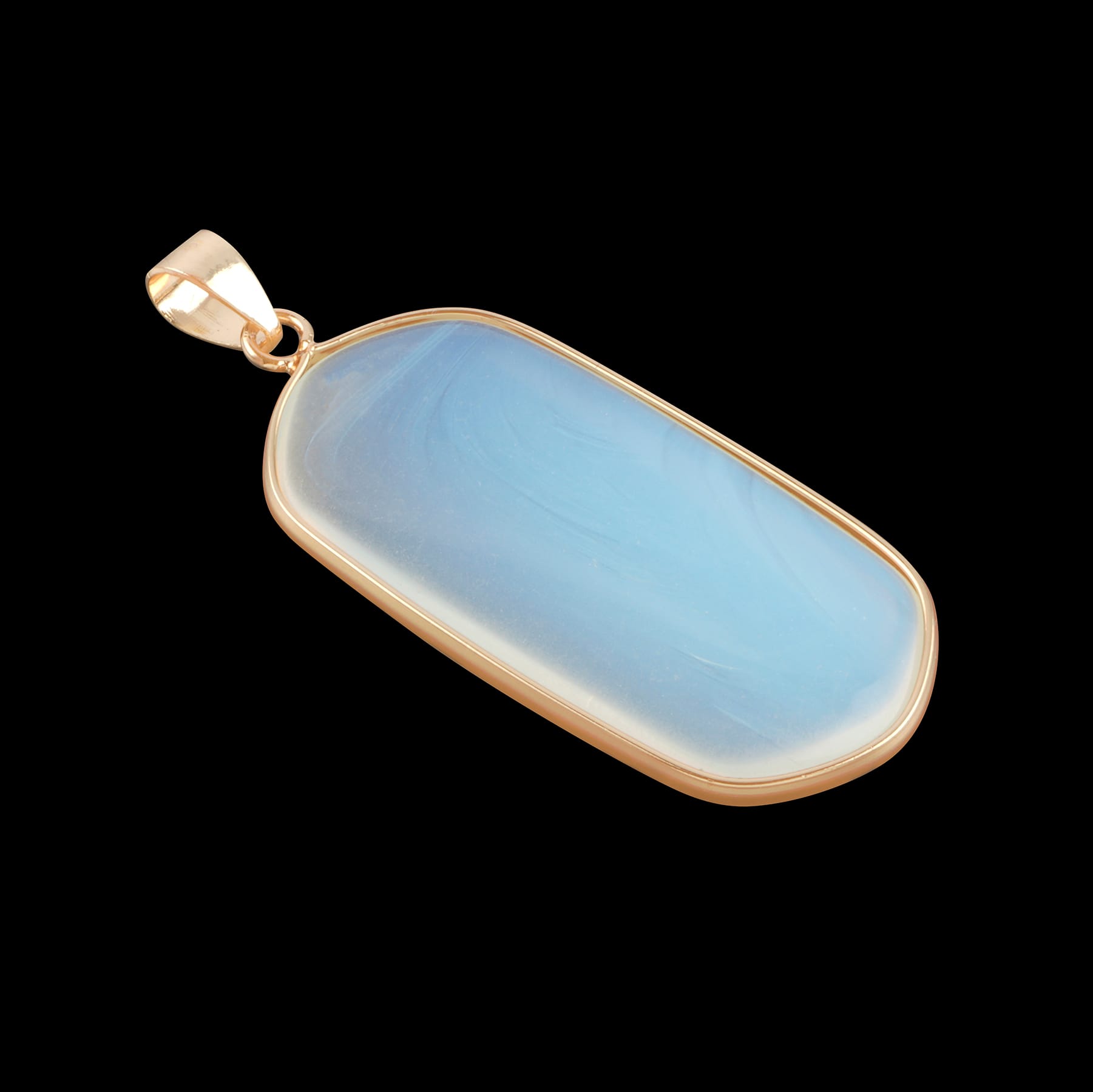 12 Pack: Moonstone Glass Oval Pendant by Bead Landing™