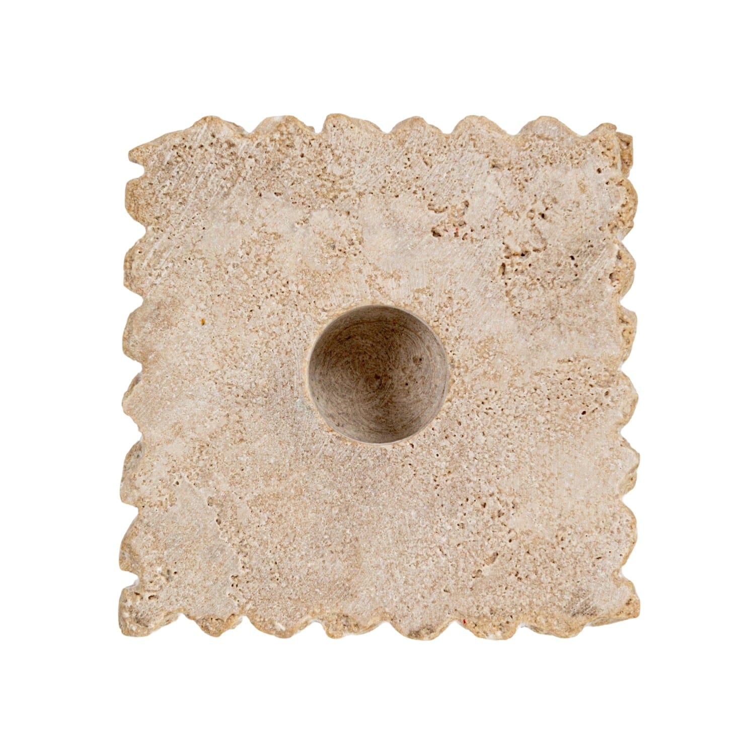 Hello Honey® 3.25" Decorative Marble & Travertine Candle Holder