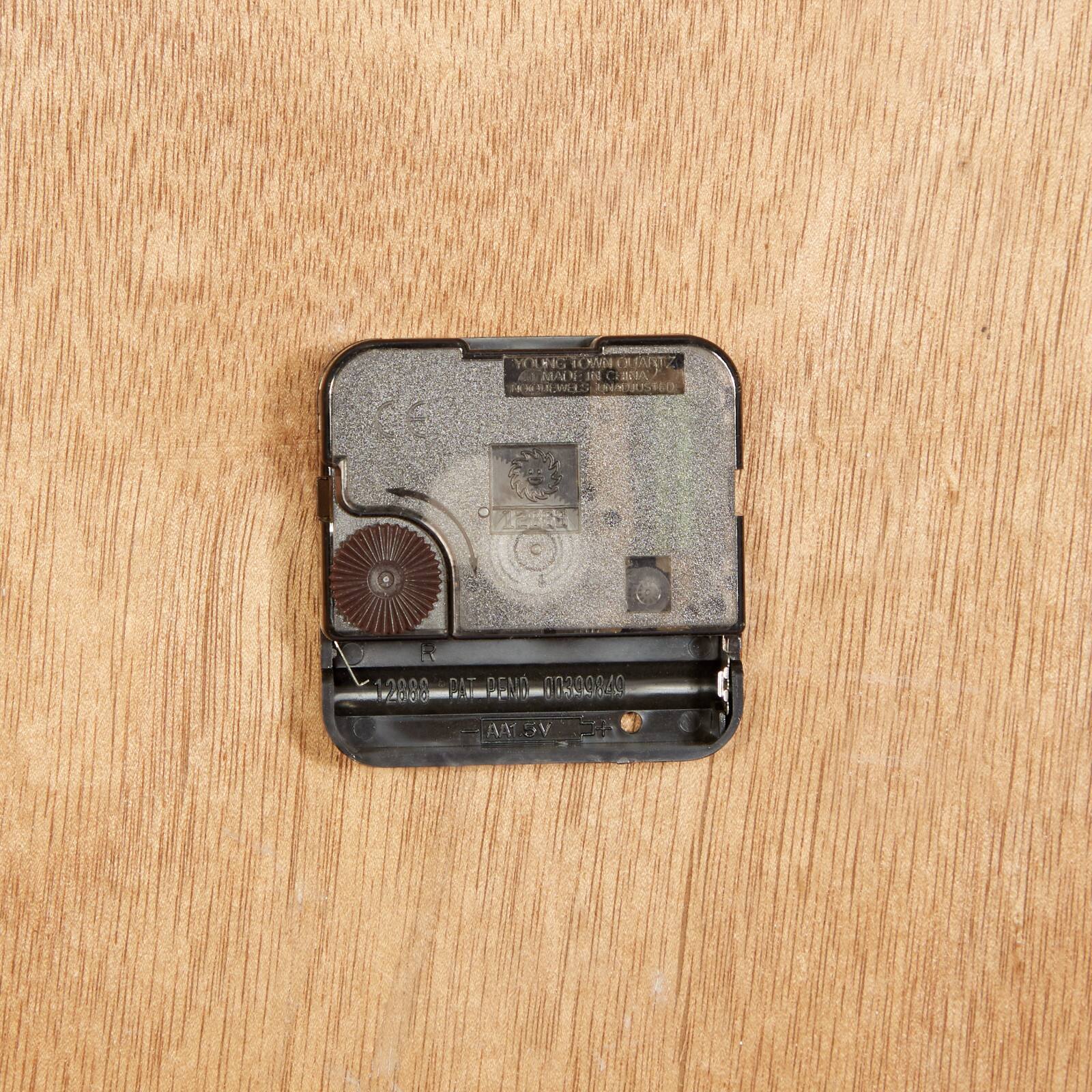 25" Brown Wood Industrial Wall Clock