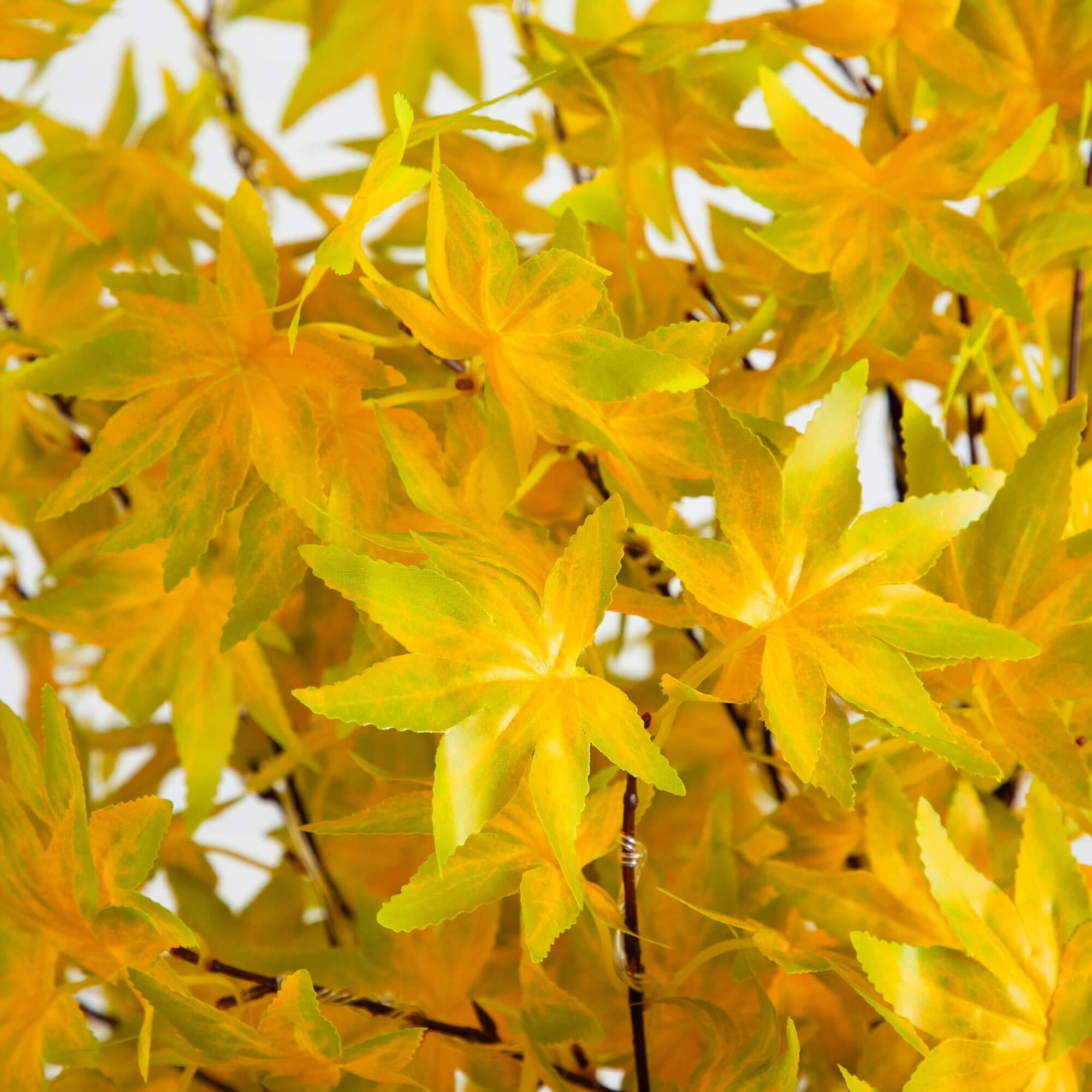 5ft. Pre-Lit Yellow Autumn Maple Artificial Fall Tree with 250 Warm White LED Lights