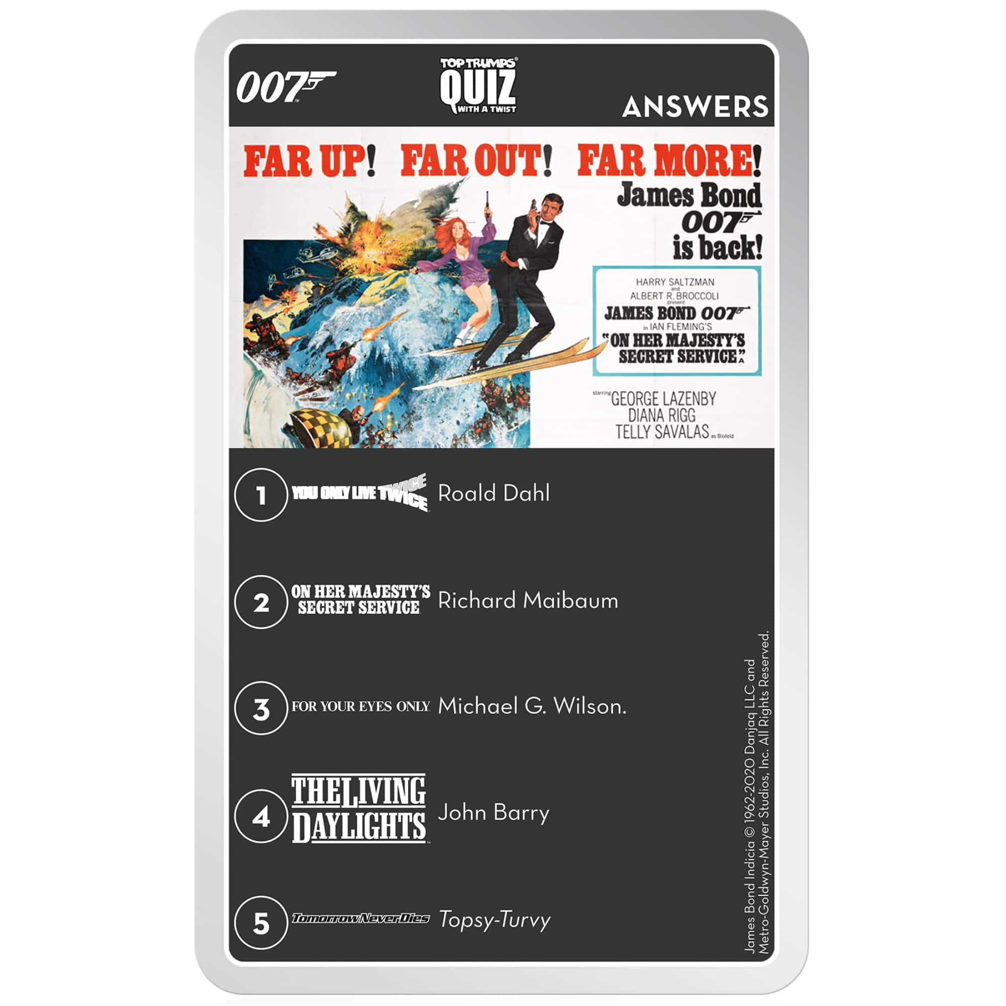 Top Trumps&#xAE; James Bond Quiz