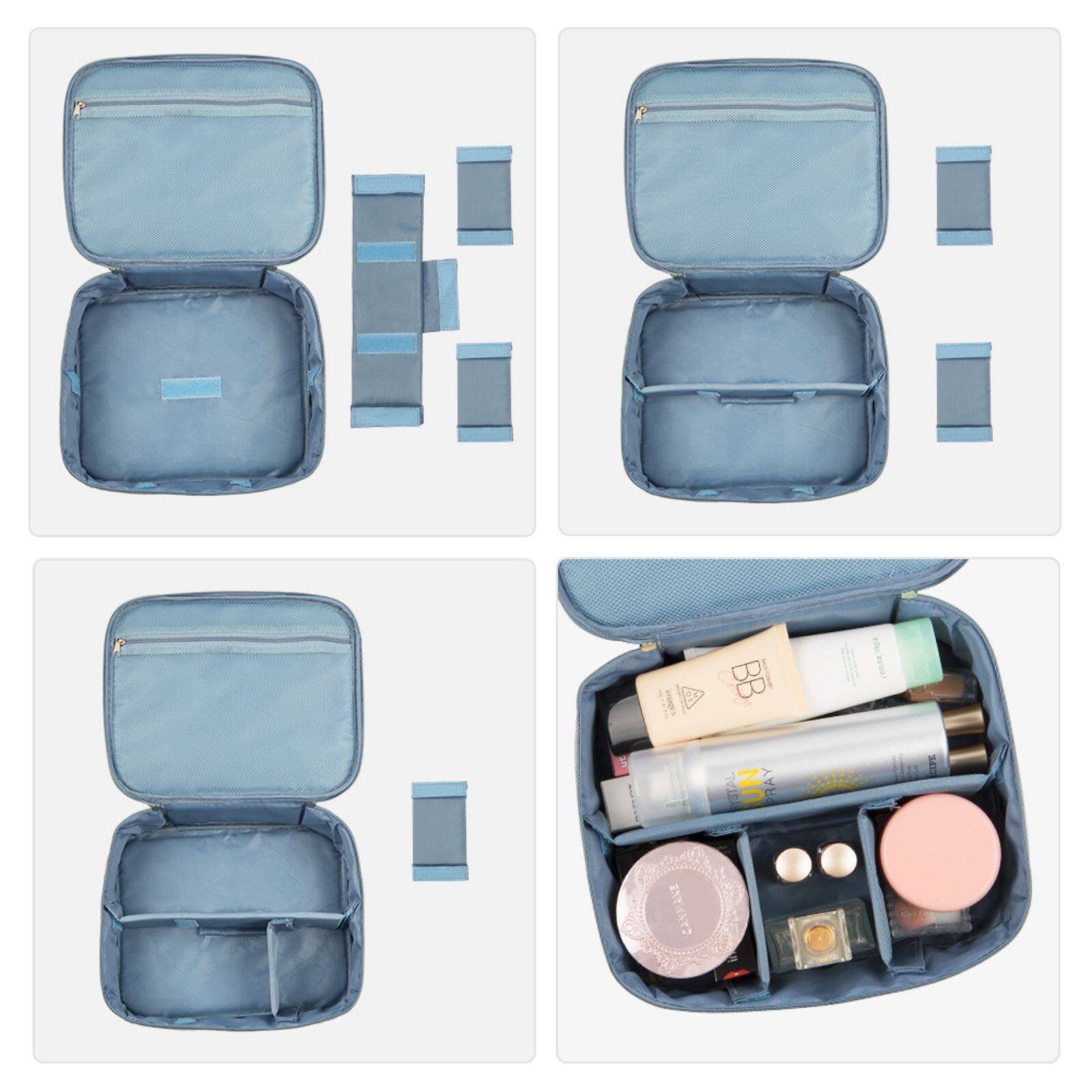 NEX&#x2122; Blue Cosmetic Organizer with Adjustable Divider