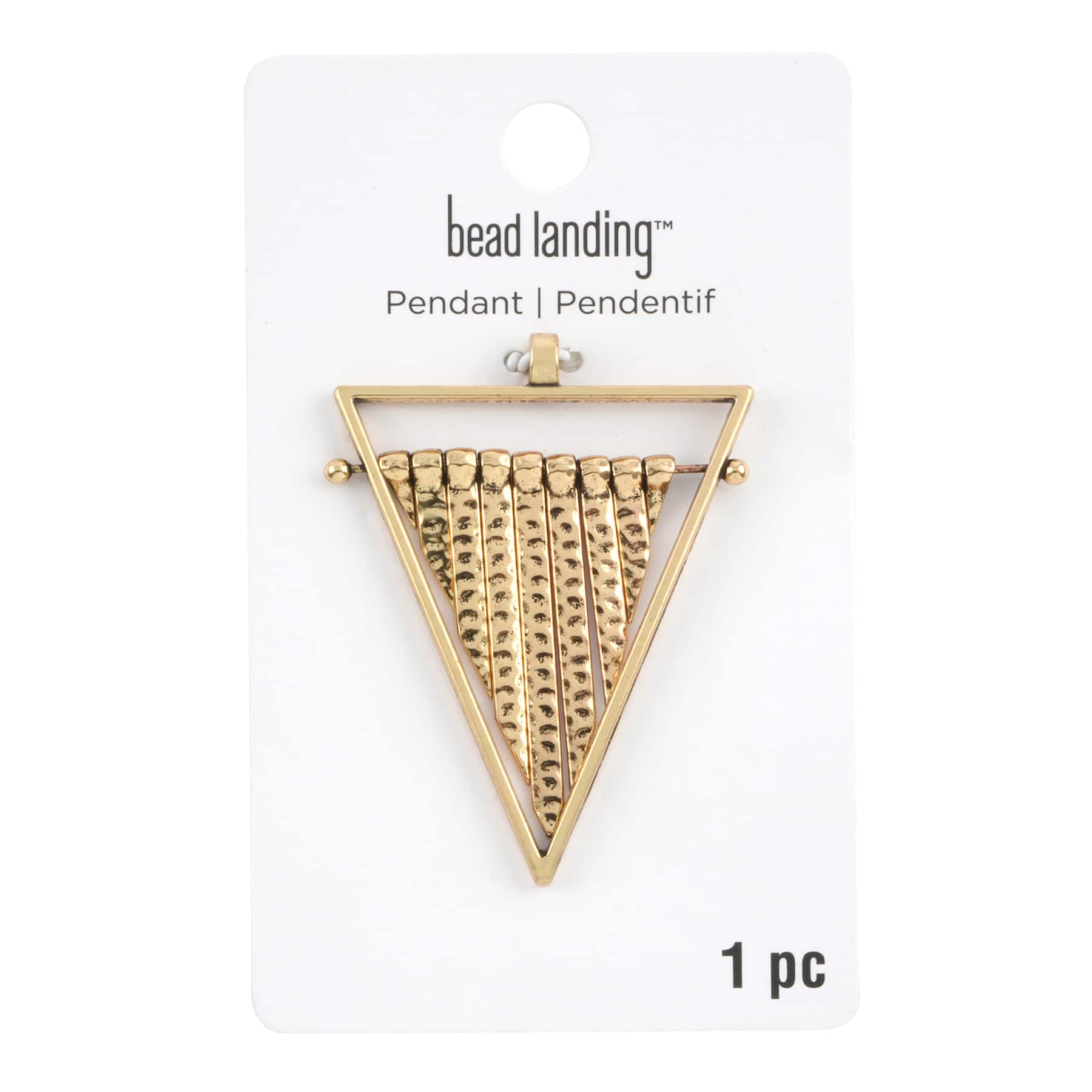 Gold Triangle Fringe Pendant by Bead Landing&#x2122;