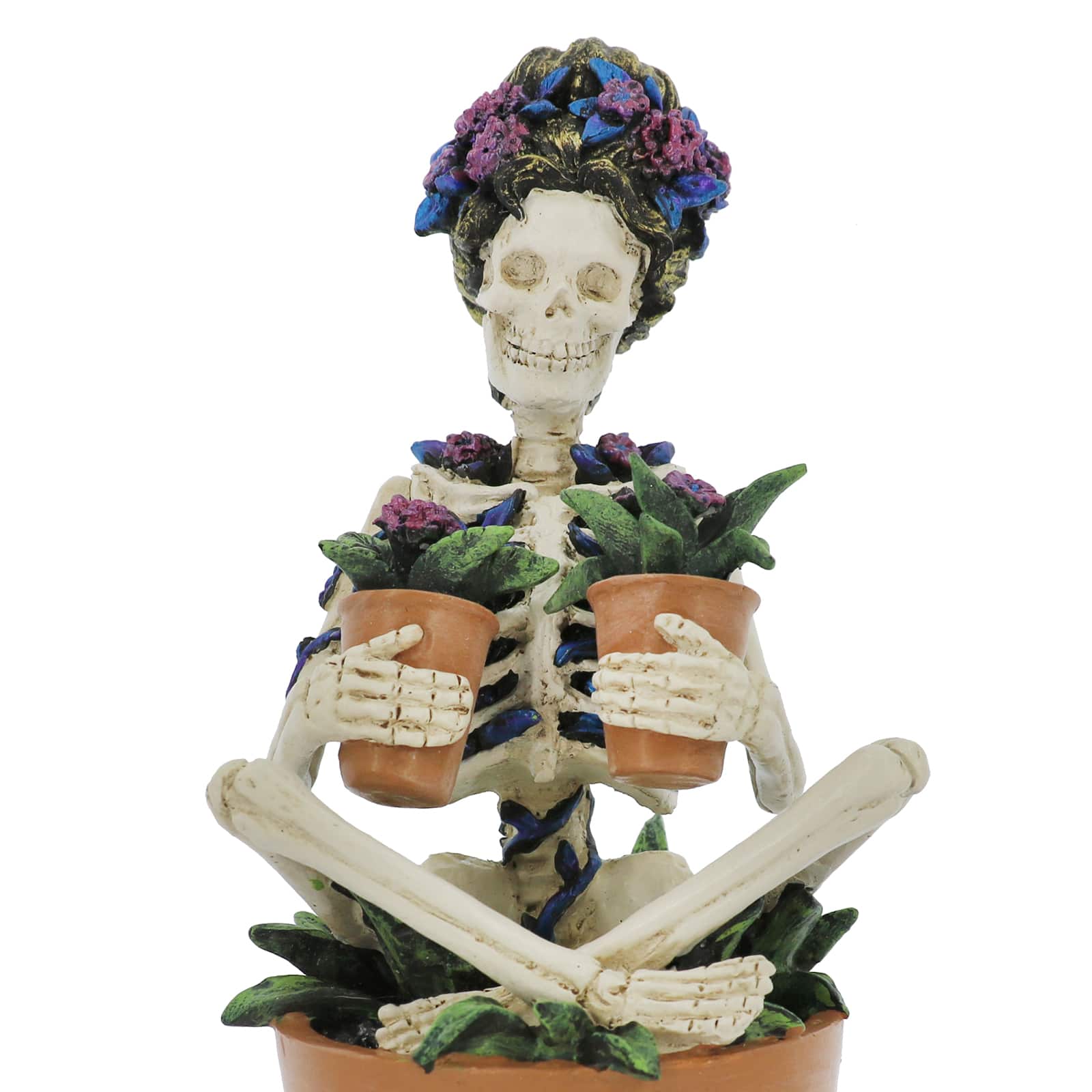 7.5&#x22; Potted Skeleton with Plants Tabletop D&#xE9;cor by Ashland&#xAE;