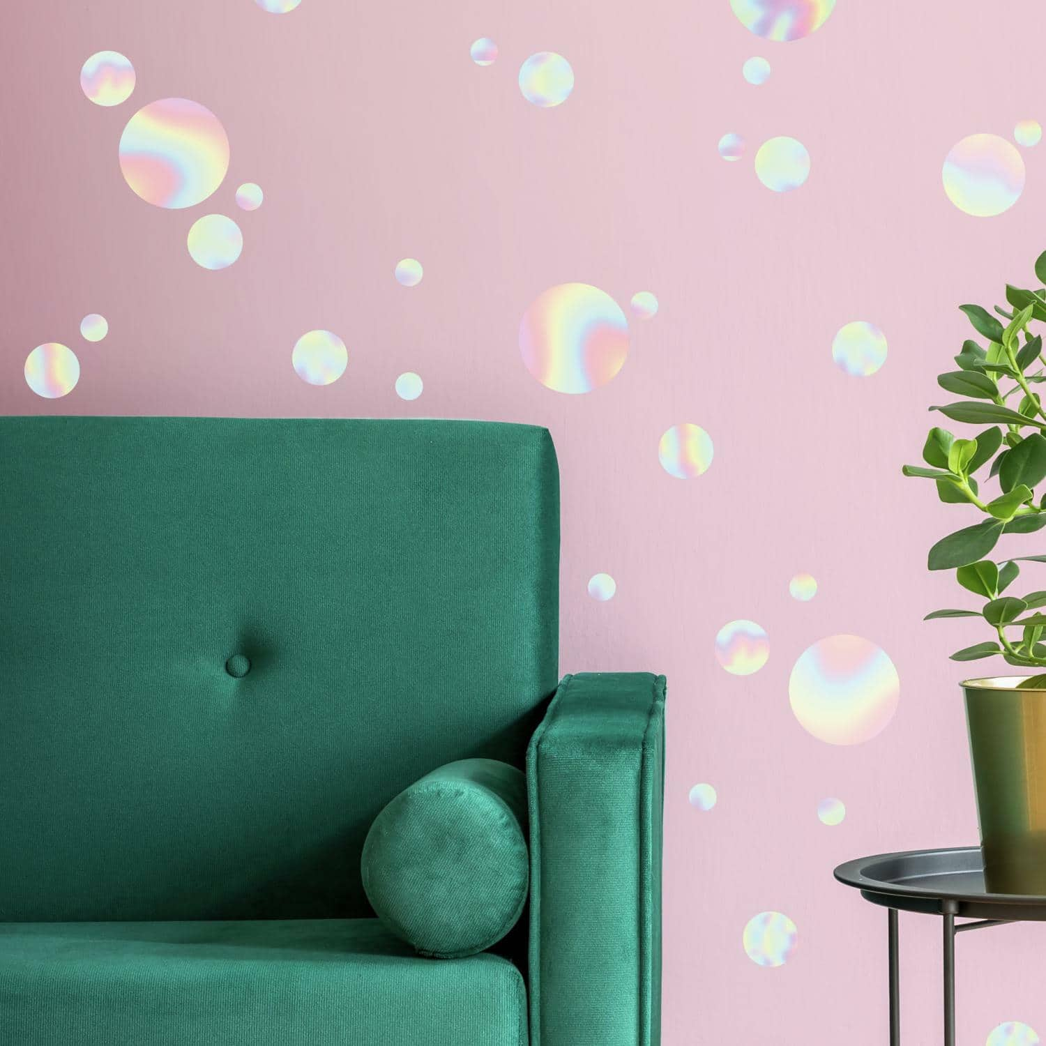 RoomMates Holographic Circle Peel &#x26; Stick Wall Decals