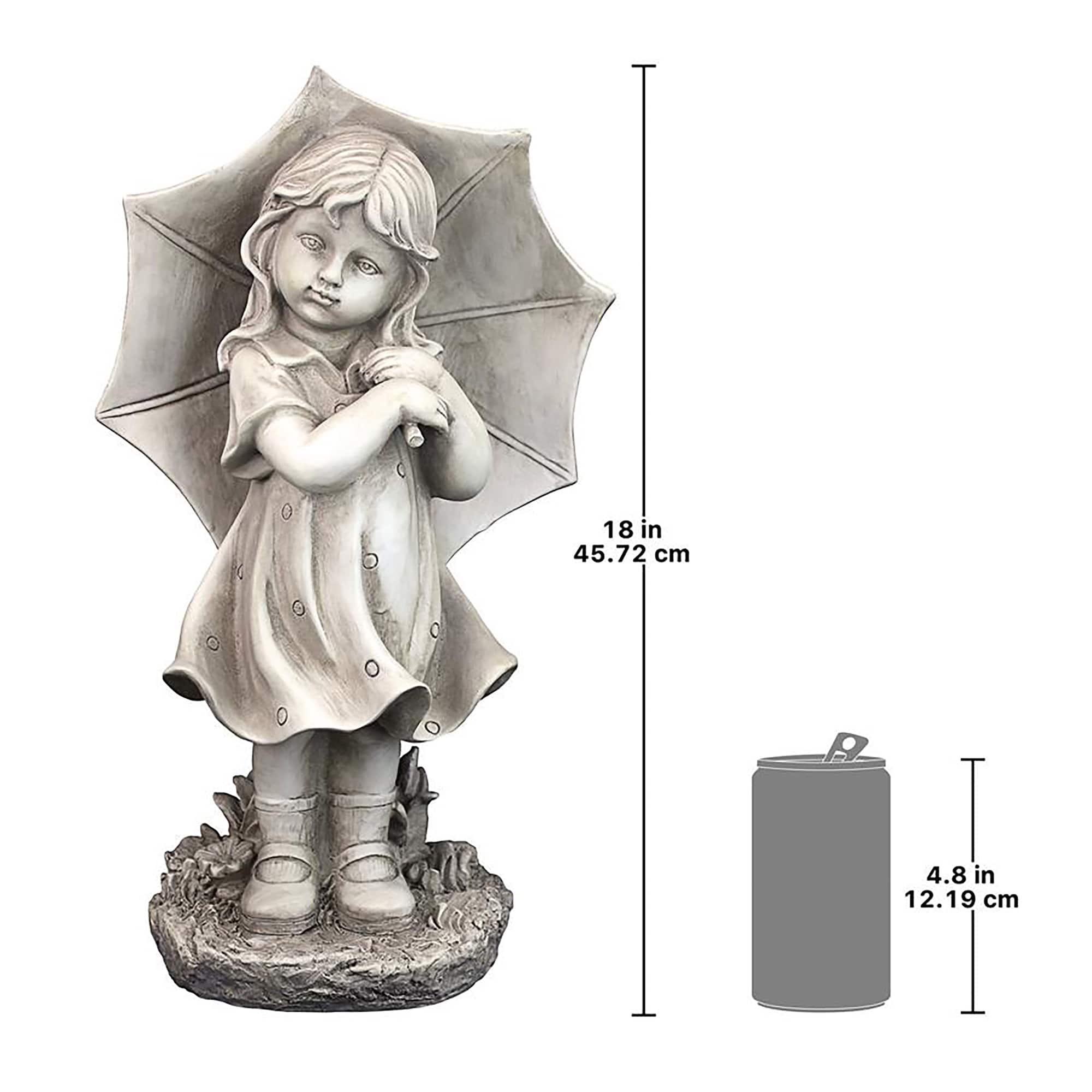 Design Toscano 18&#x22; Sun Shower Susanna Umbrella Girl Statue
