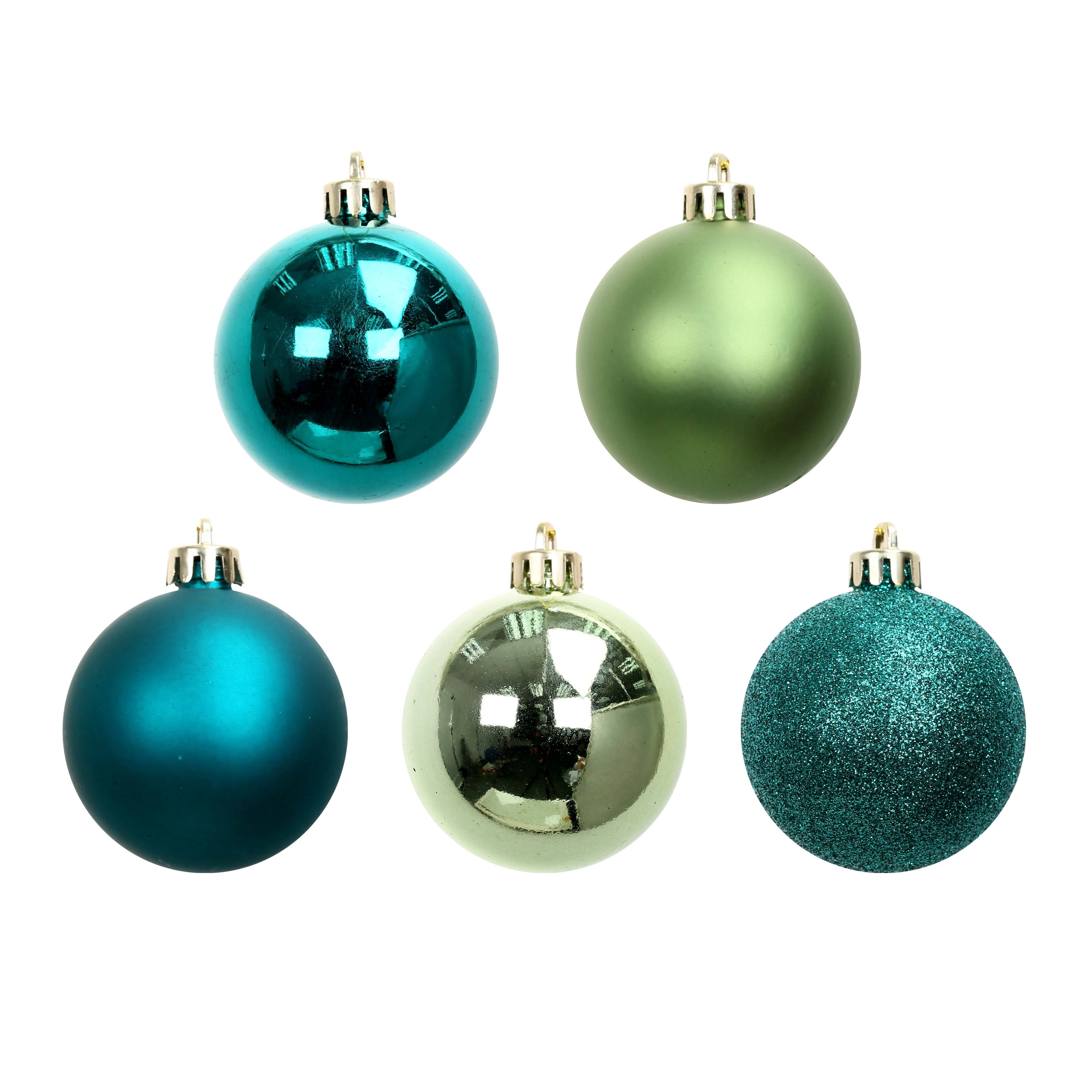 50 Pack 2.25&#x22; Peacock Shatterproof Ball Ornaments by Ashland&#xAE;