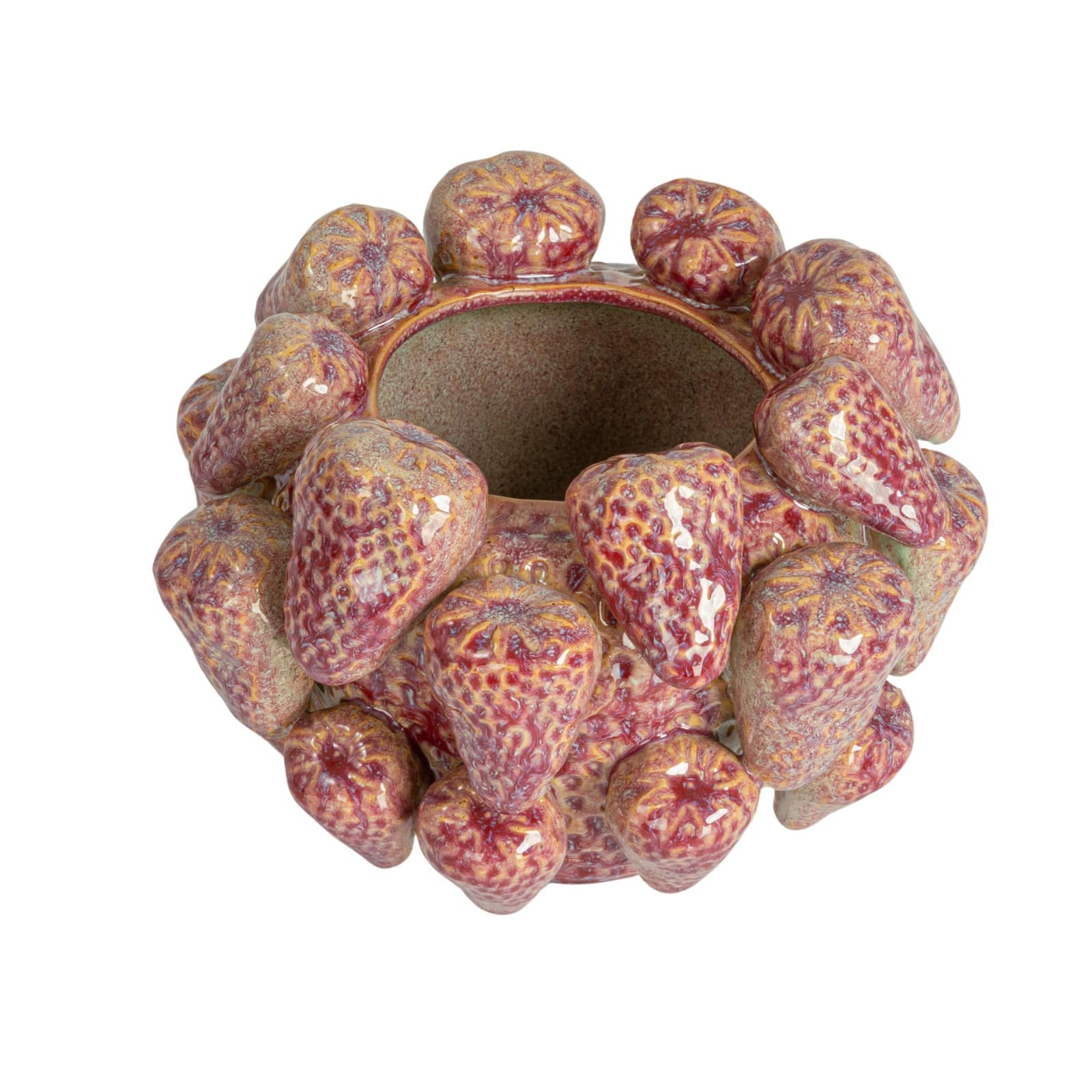 Hello Honey® 5.25" Berry Delight 3D Strawberry Stoneware Planter Vase