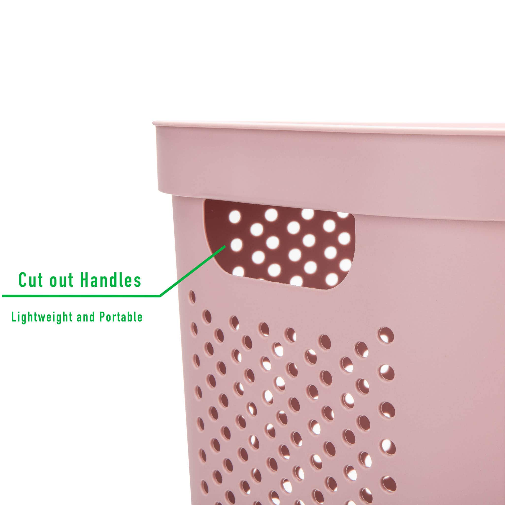 Mind Reader 60L Perforated Plastic Laundry Hamper with Lid