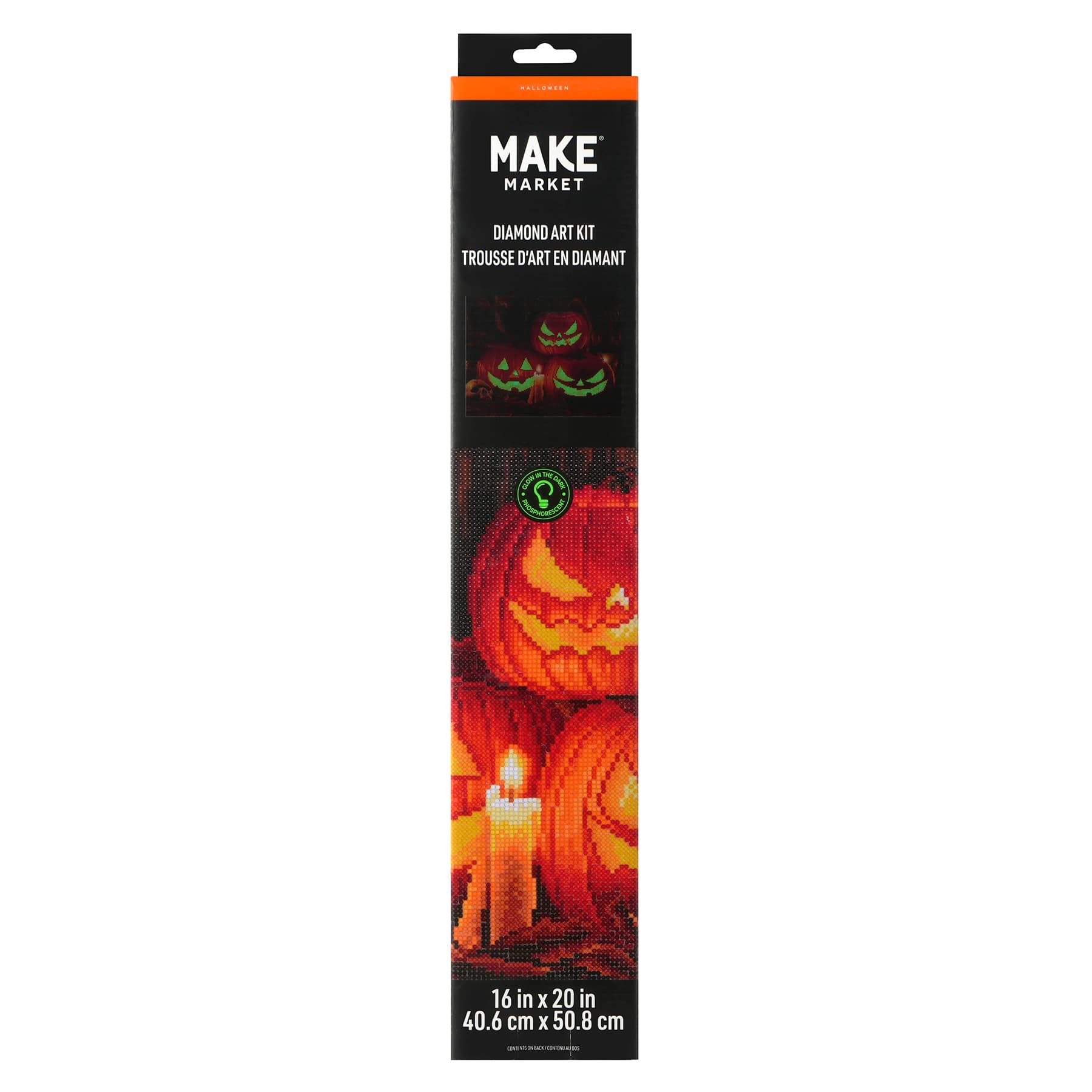 16&#x22; x 20&#x22; Jack-o&#x27;-Lanterns Diamond Art Kit by Make Market&#xAE;