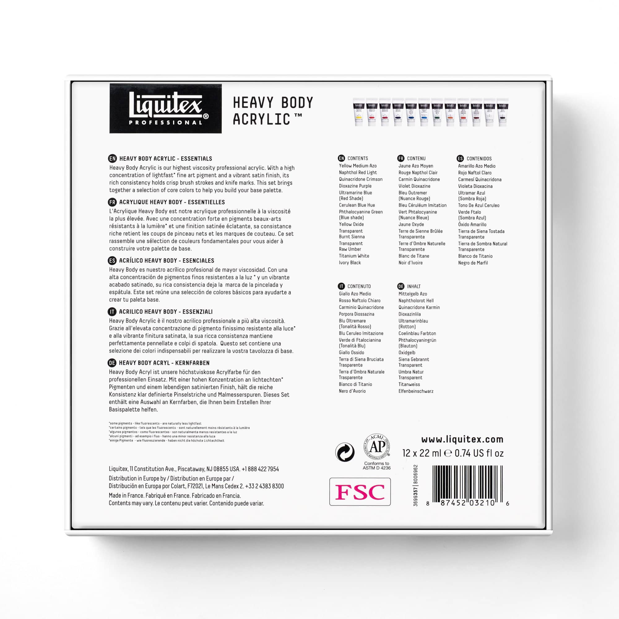 Liquitex® Heavy Body Essentials Acrylic™, 12ct.