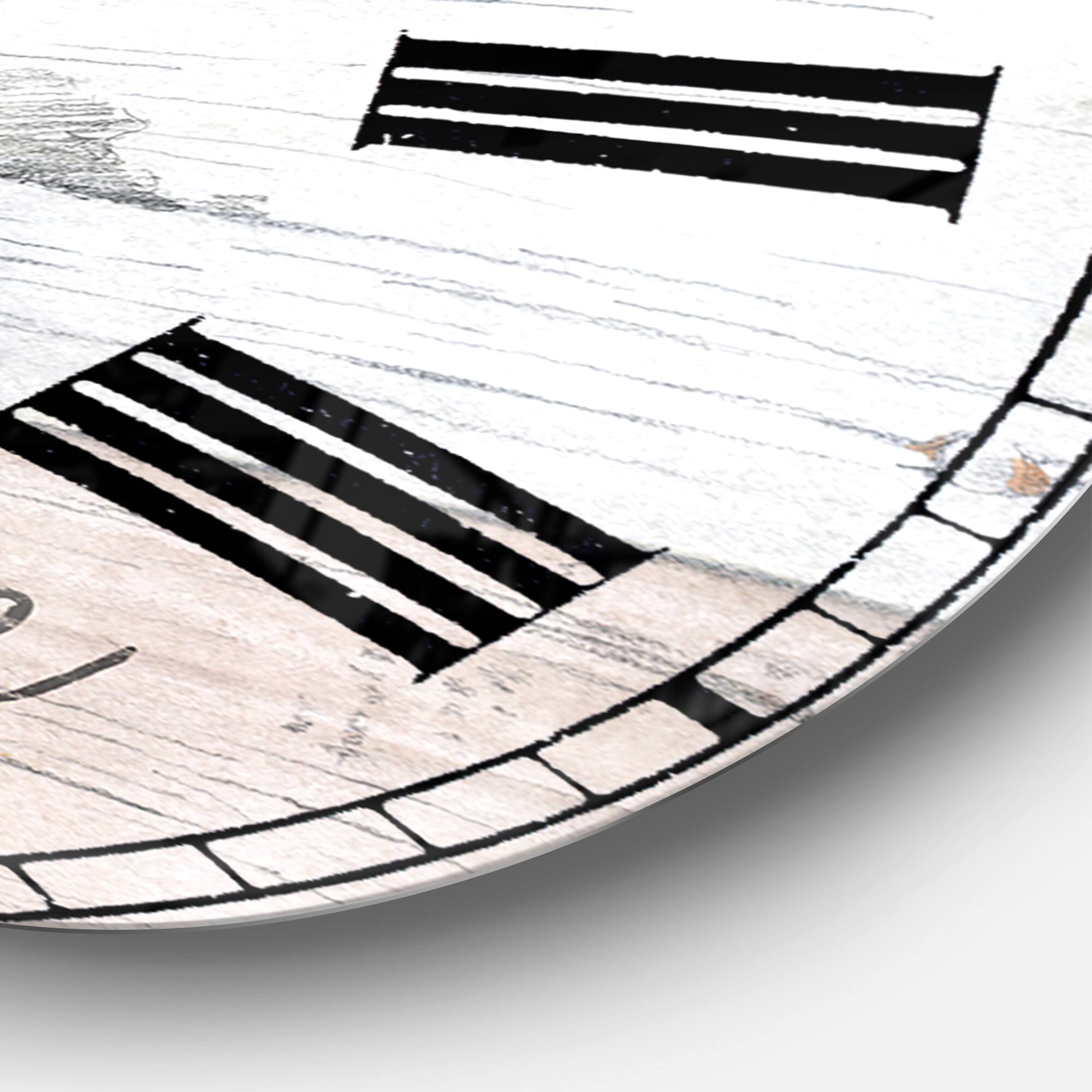 Designart &#x27;Farmhouse Moment Barns Farmhouse Wall Clock